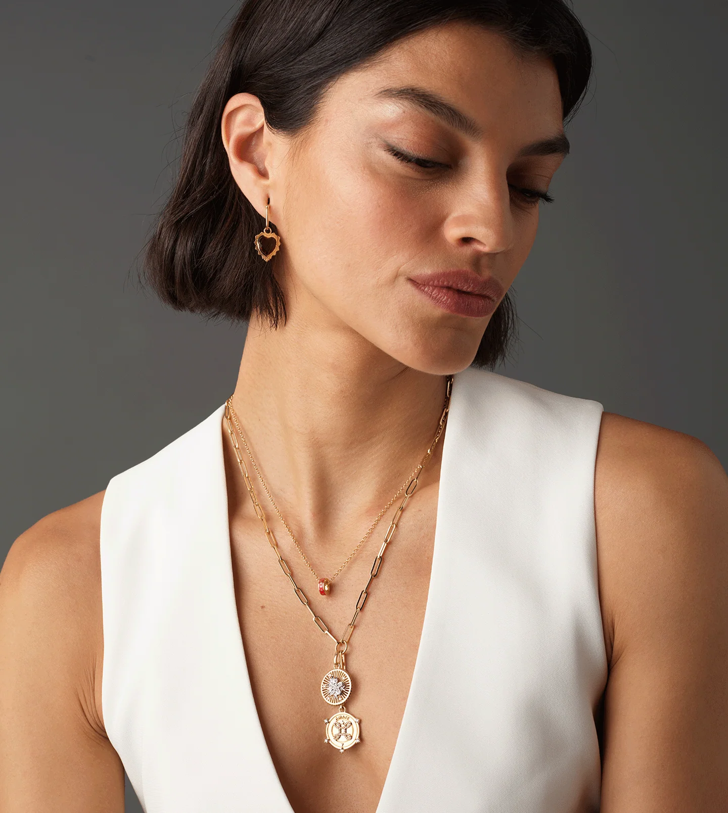 True Love | Amate Medium Medallion | Diamonds, Yellow Gold - Image 2