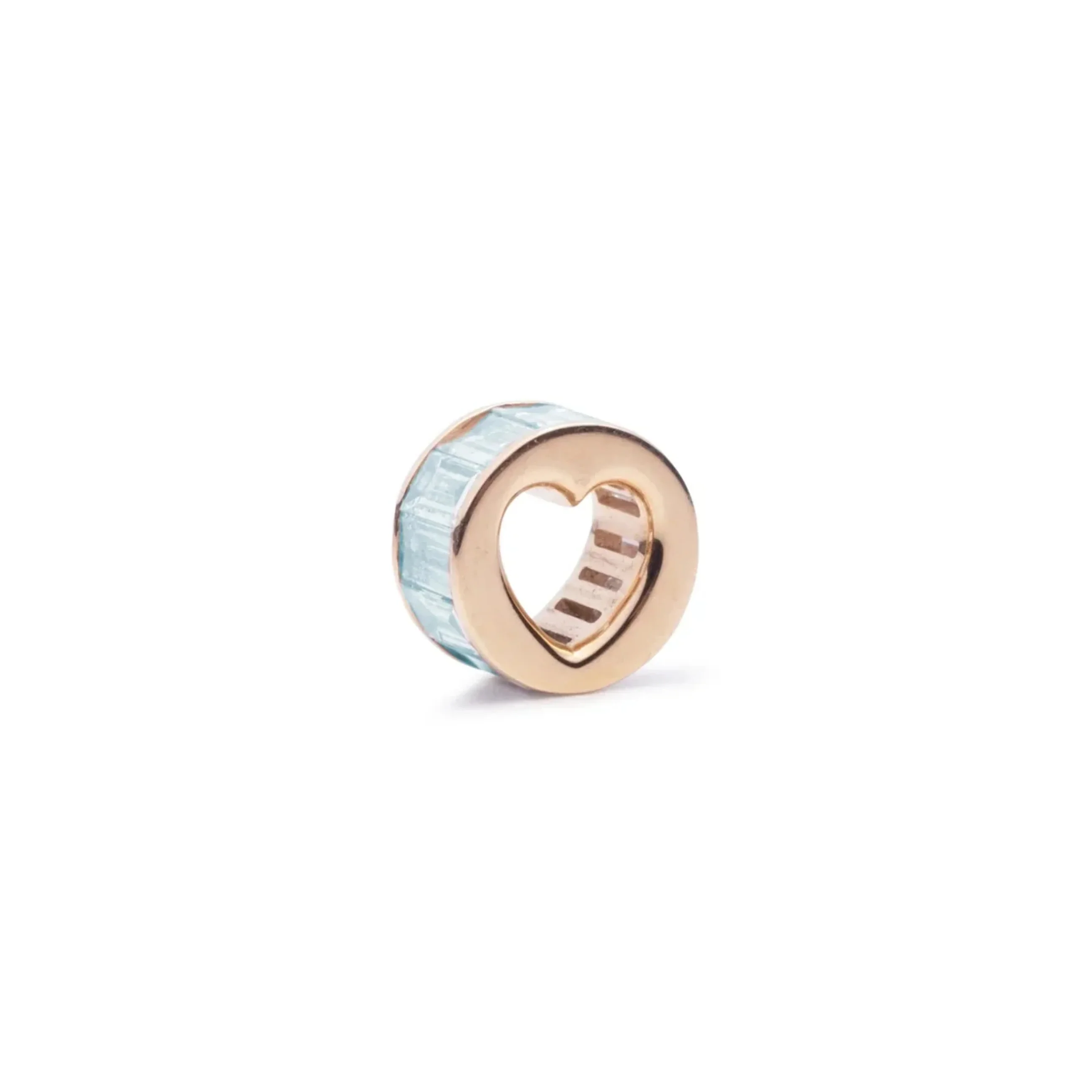 True Love | Baguette Heart Beat | Aquamarine, Yellow Gold