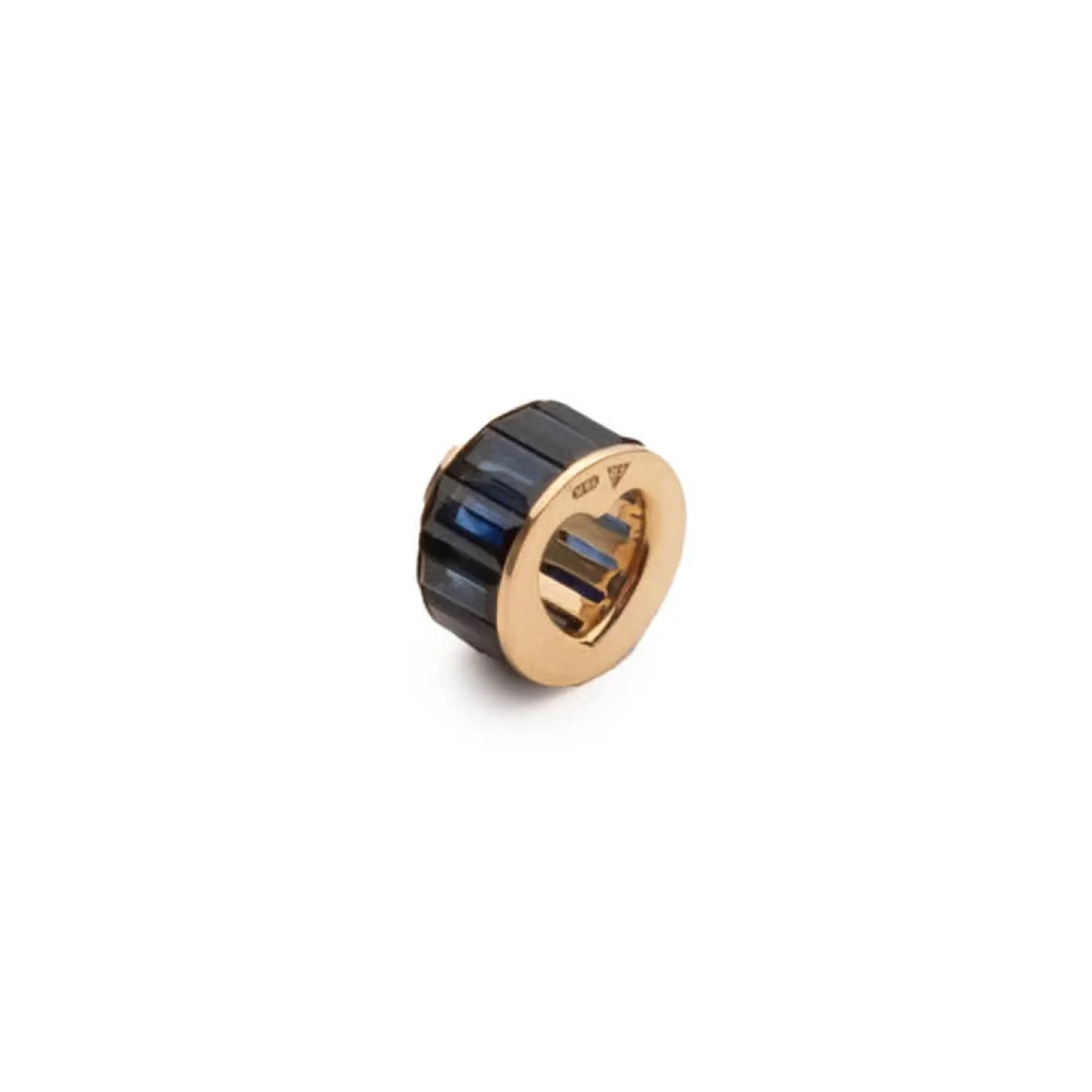 True Love | Baguette Heart Beat | Blue Sapphire, Yellow Gold