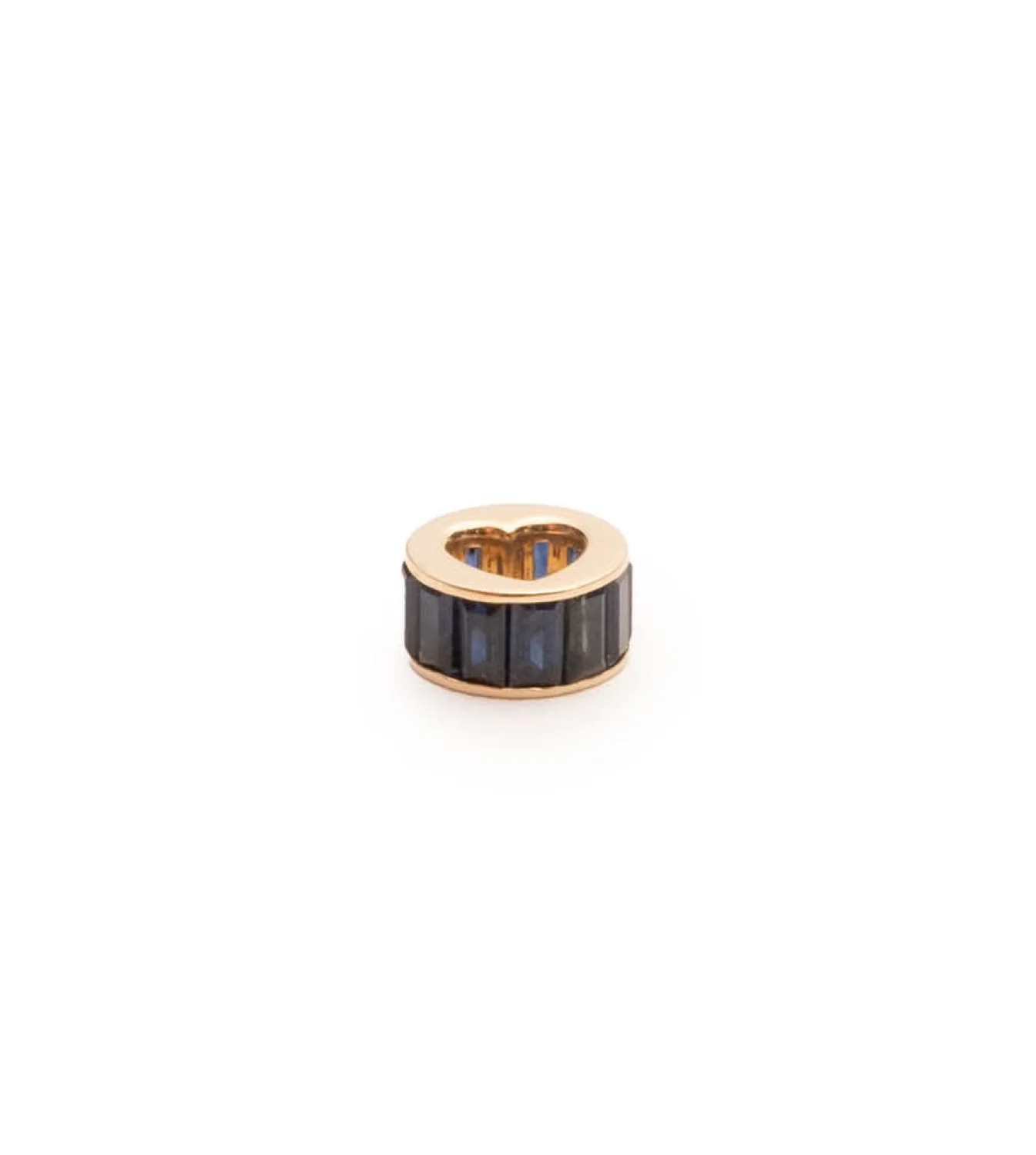 True Love | Baguette Heart Beat | Blue Sapphire, Yellow Gold - Image 2