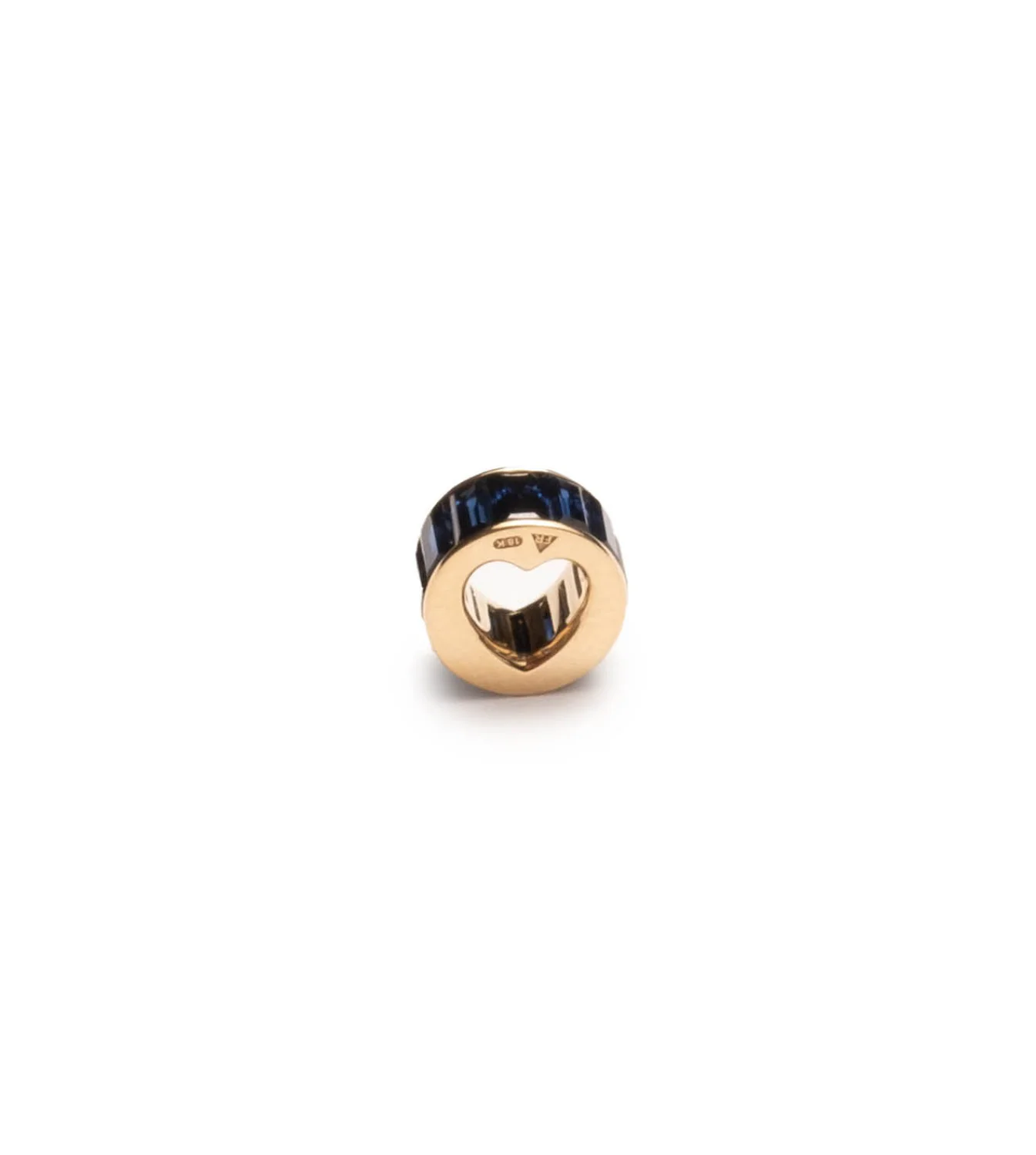 True Love | Baguette Heart Beat | Blue Sapphire, Yellow Gold - Image 5