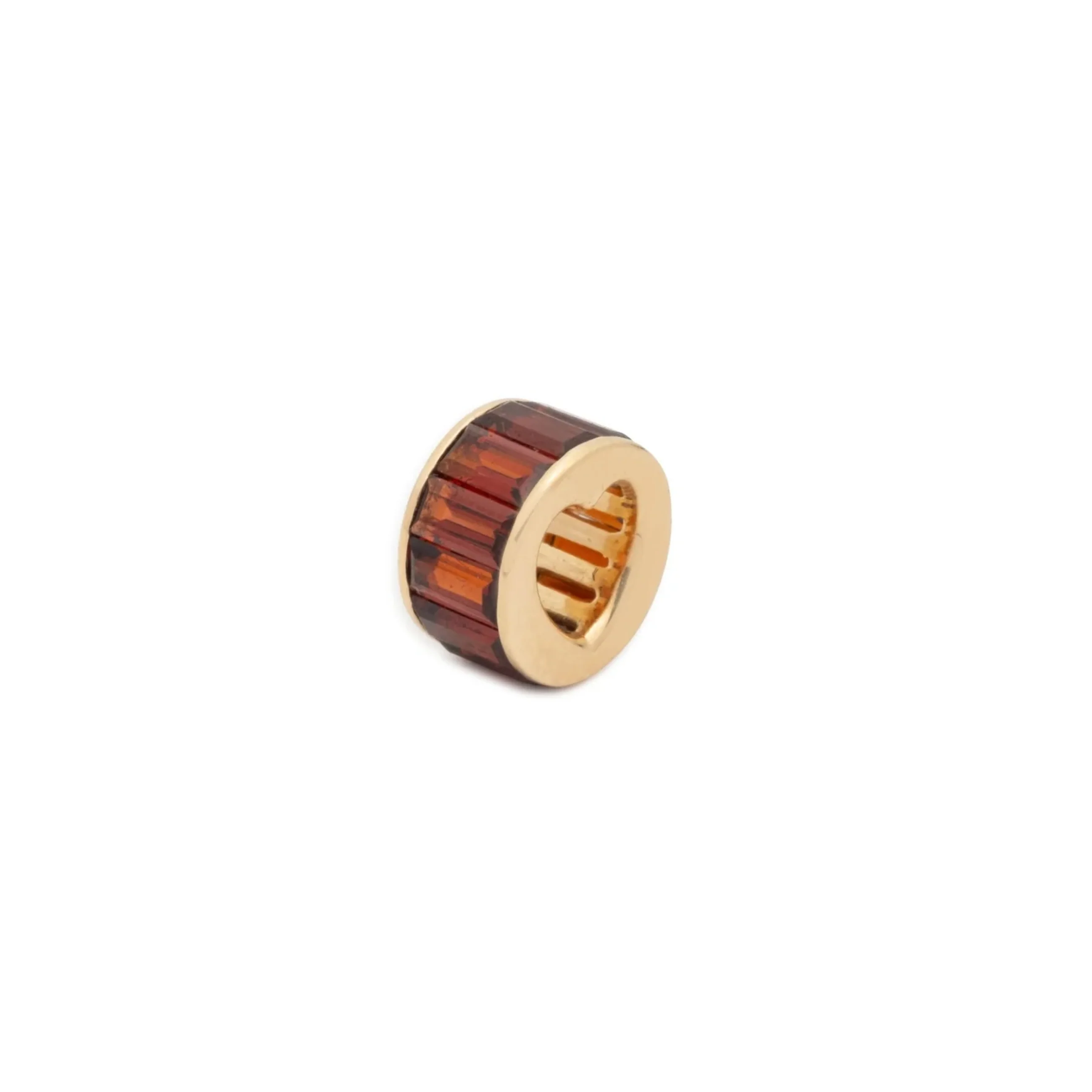 True Love | Baguette Heart Beat | Garnet, Yellow Gold
