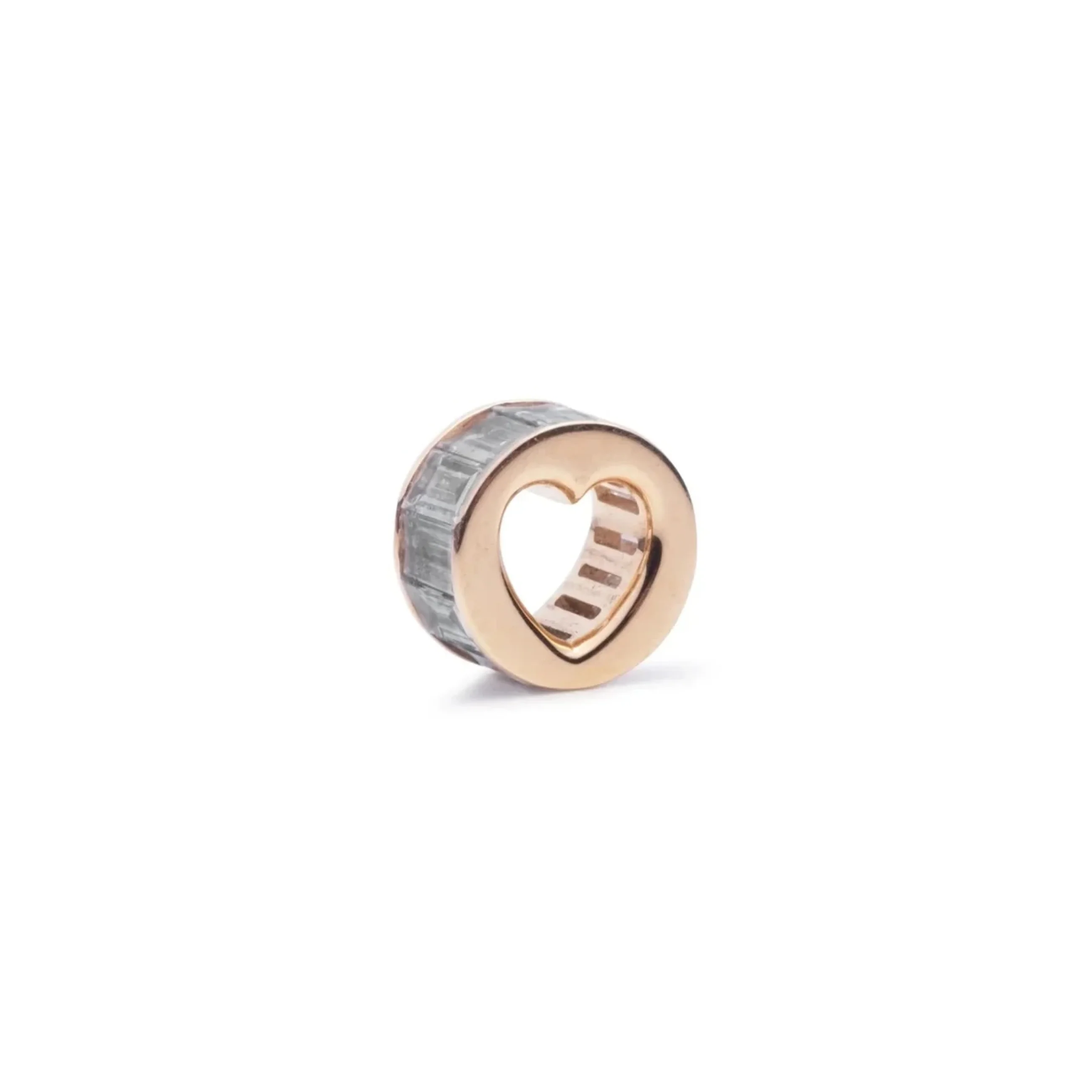 True Love | Baguette Heart Beat | Grey Spinel, Yellow Gold