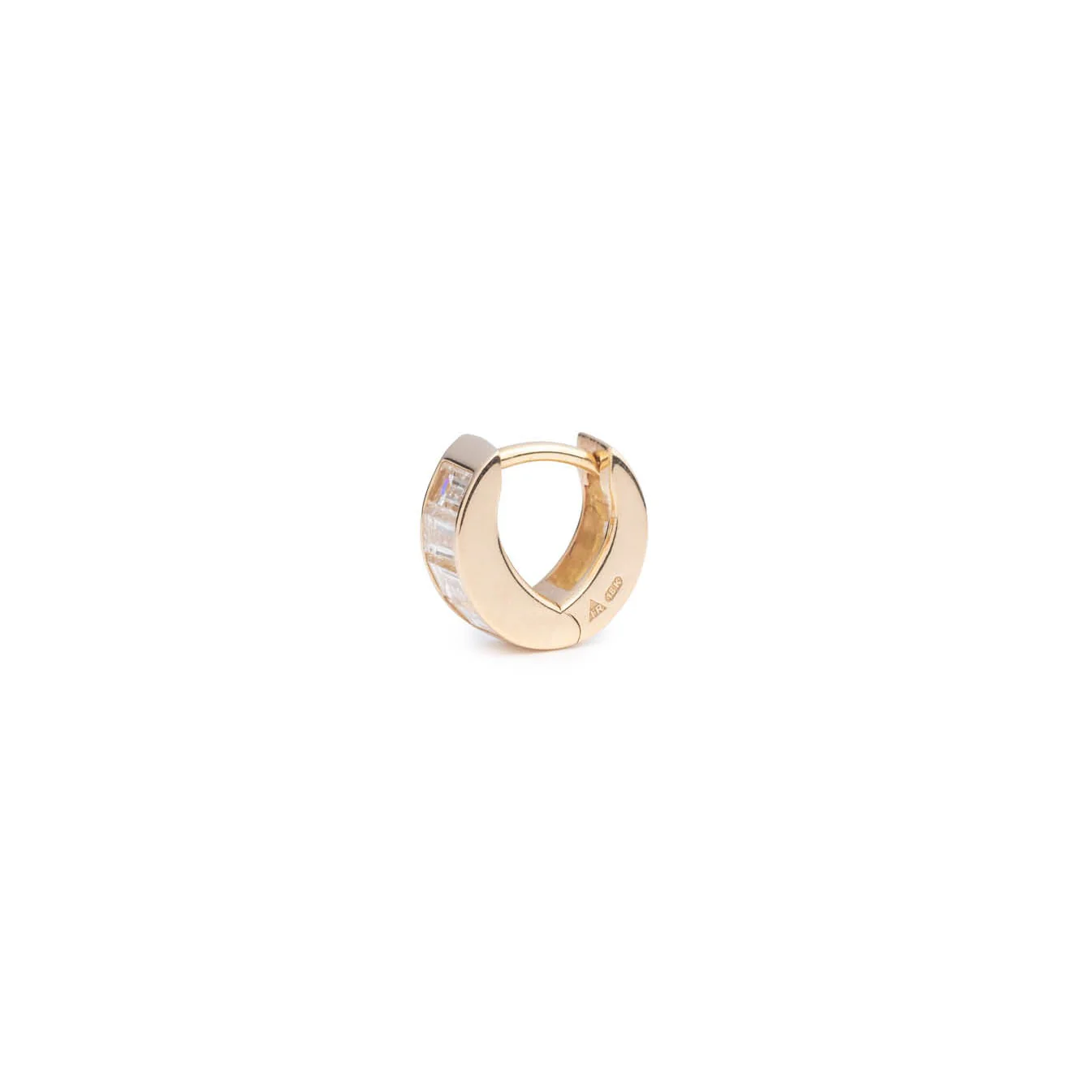 True Love | Baguette Huggie Earring | Diamond, Yellow Gold - Image 2