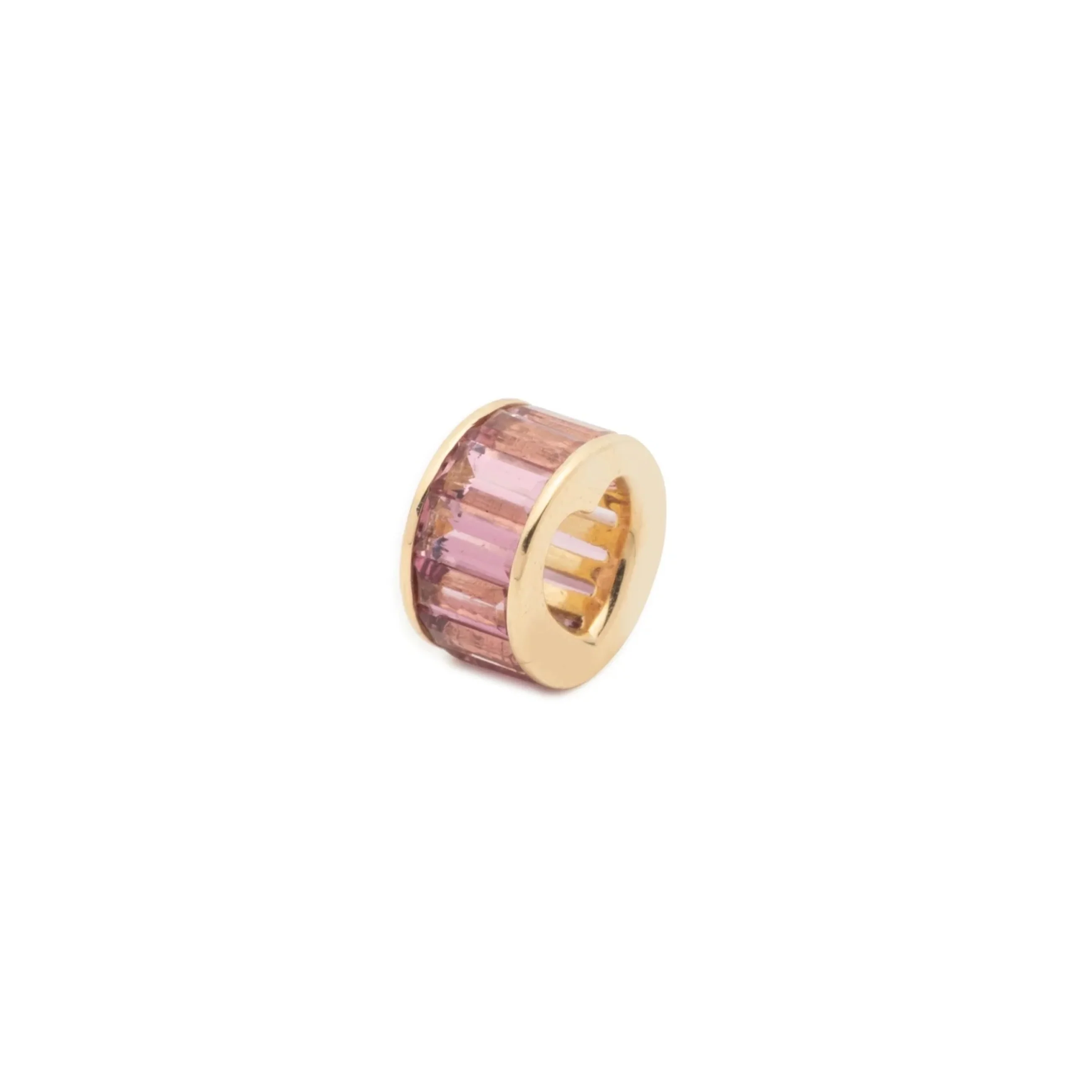 True Love | Baguette Heart Beat | Pink Tourmaline, Yellow Gold