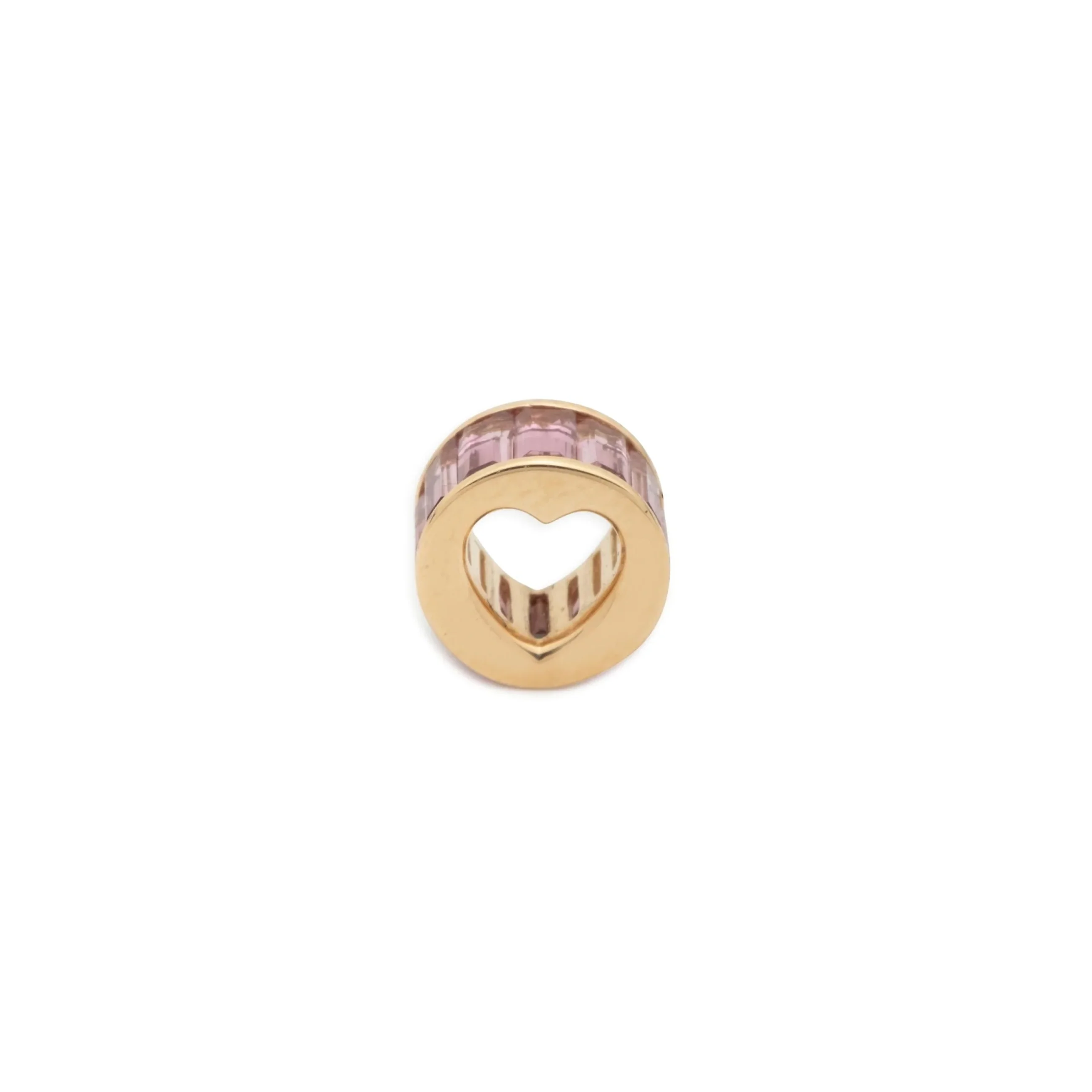 True Love | Baguette Heart Beat | Pink Tourmaline, Yellow Gold - Image 4