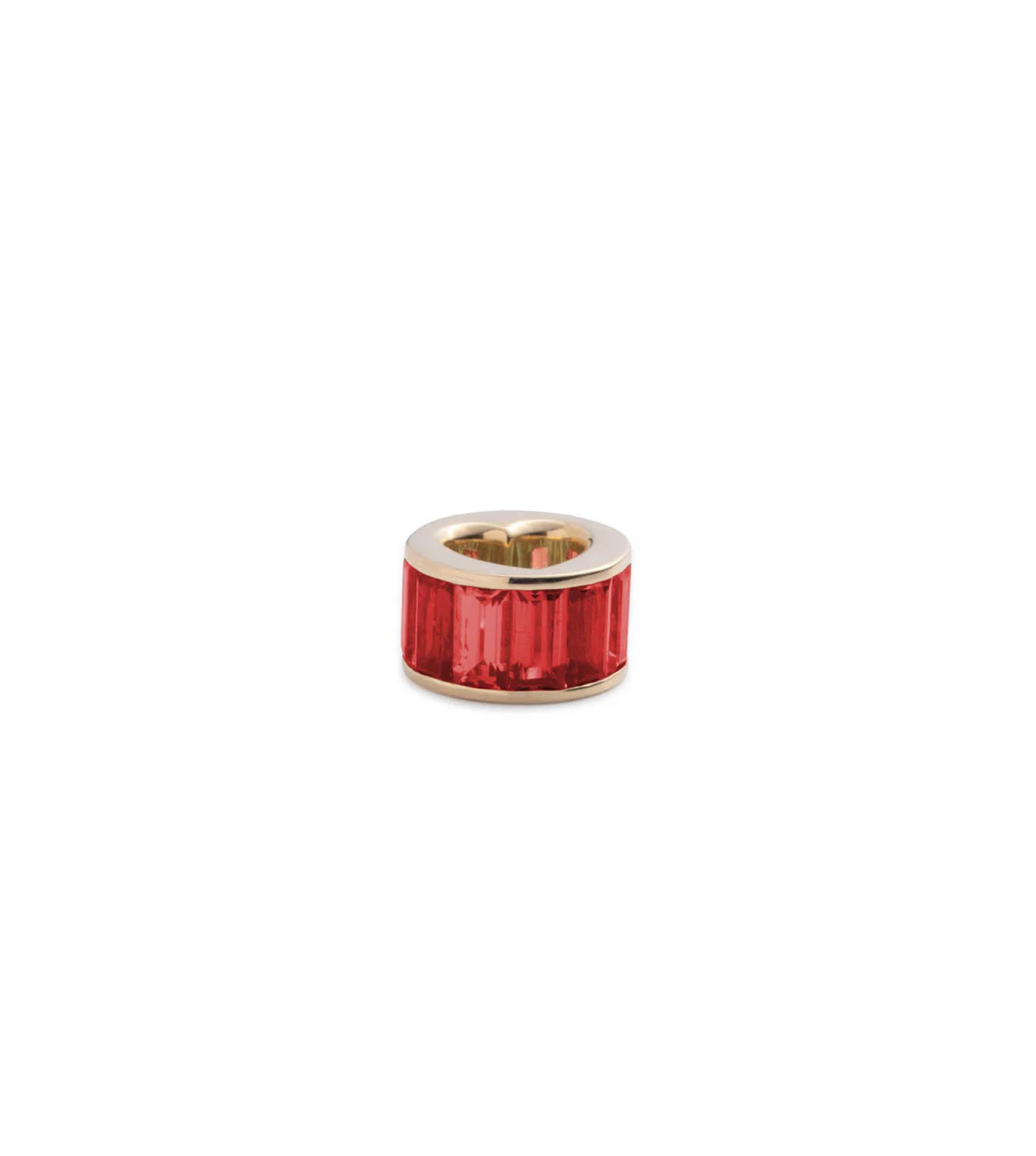 True Love | Baguette Heart Beat | Ruby, Yellow Gold - Image 2