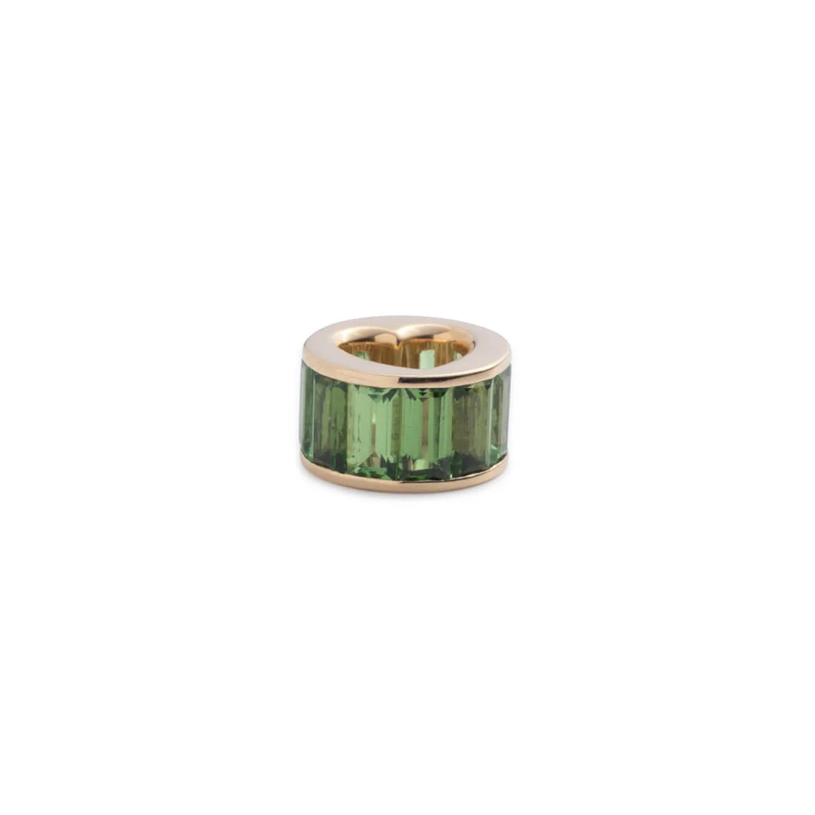 True Love | Baguette Heart Beat | Tsavorite, Yellow Gold - Image 4