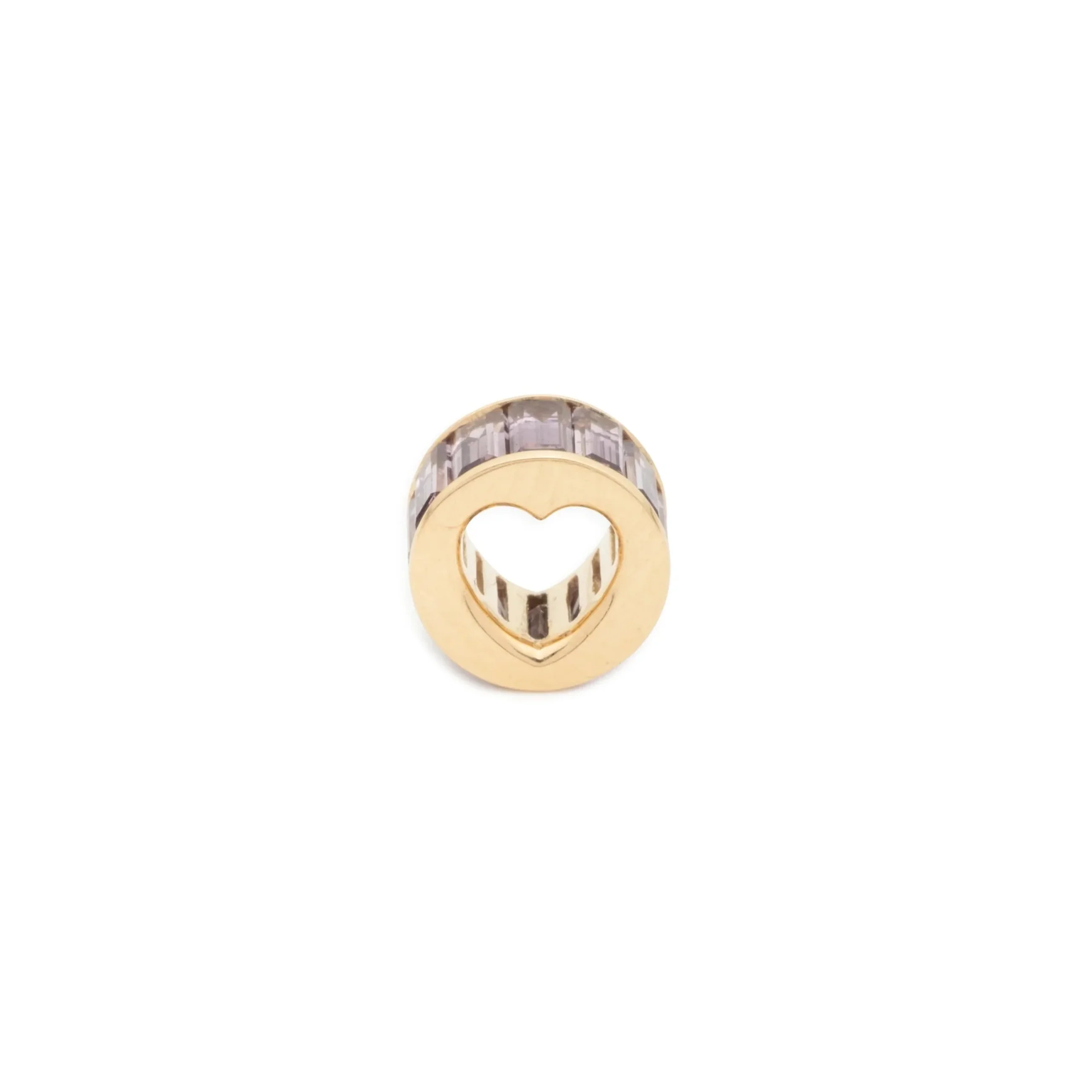 True Love | Baguette Heart Beat | Violet Spinel, Yellow Gold - Image 3