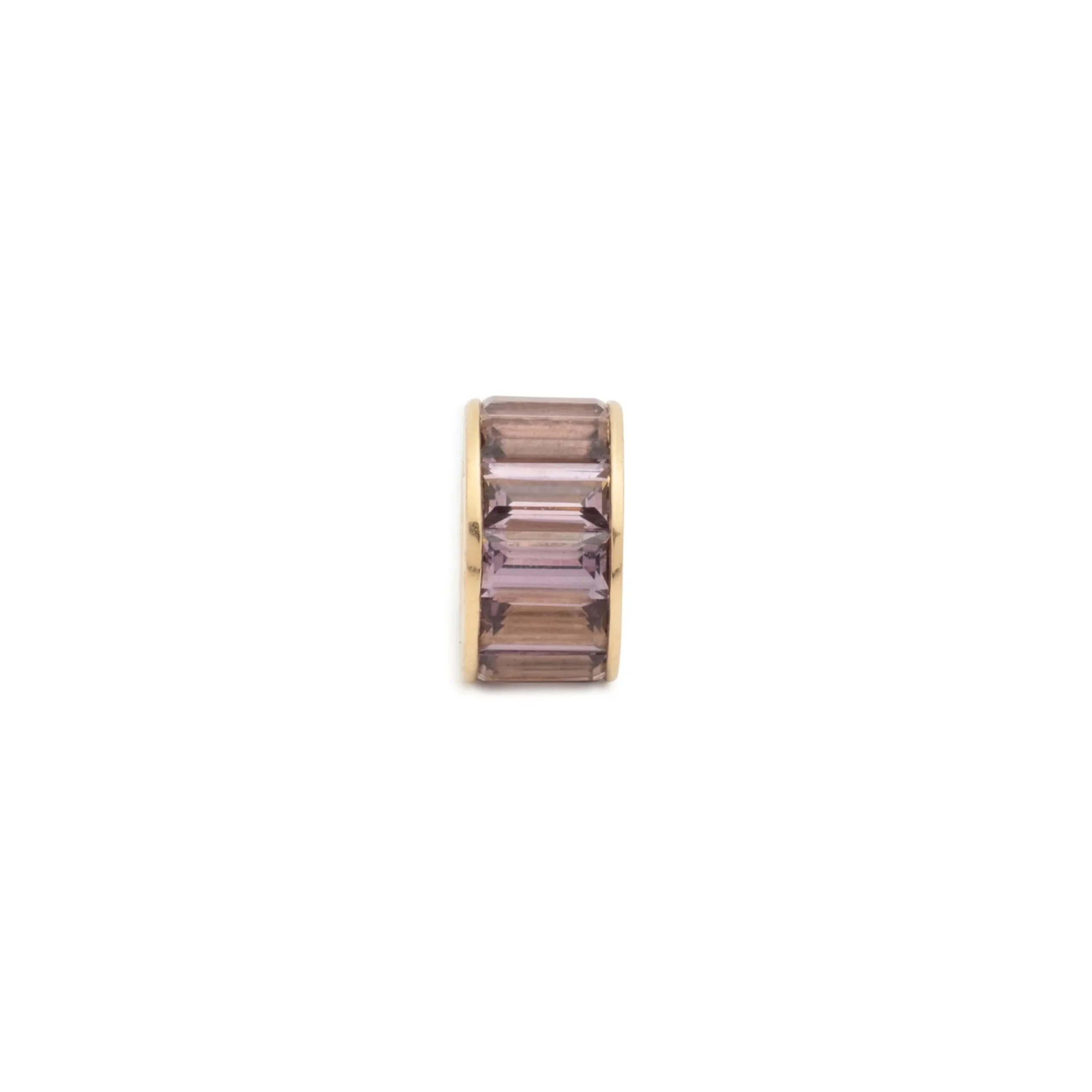 True Love | Baguette Heart Beat | Violet Spinel, Yellow Gold - Image 4