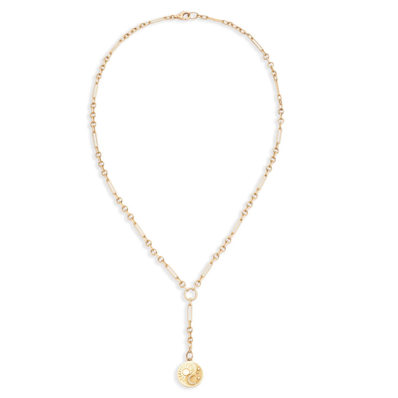 Foundation | Balance Fine Mixed Clip Extension Necklace | Diamonds, Yellow Gold - Image 4
