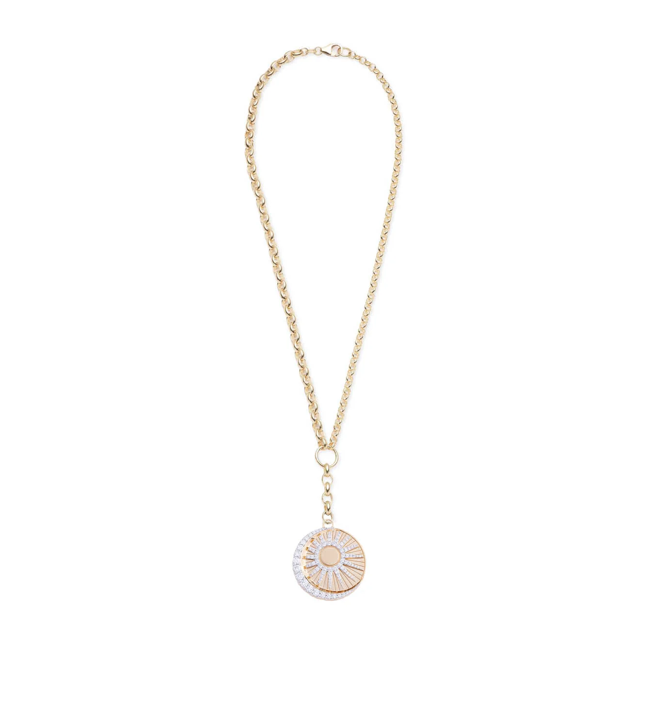 Foundation | Balance Heavy Mixed Belcher Extension Necklace | Diamonds, Yellow Gold - Image 3