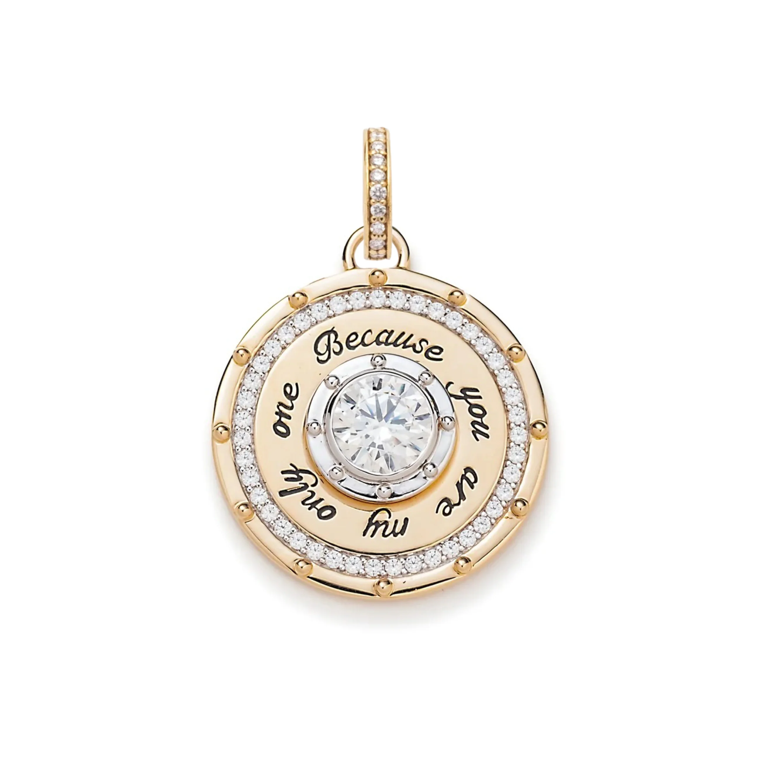 True Love | Lovestruck Commitment Medium Medallion | Diamonds, Yellow Gold - Image 3