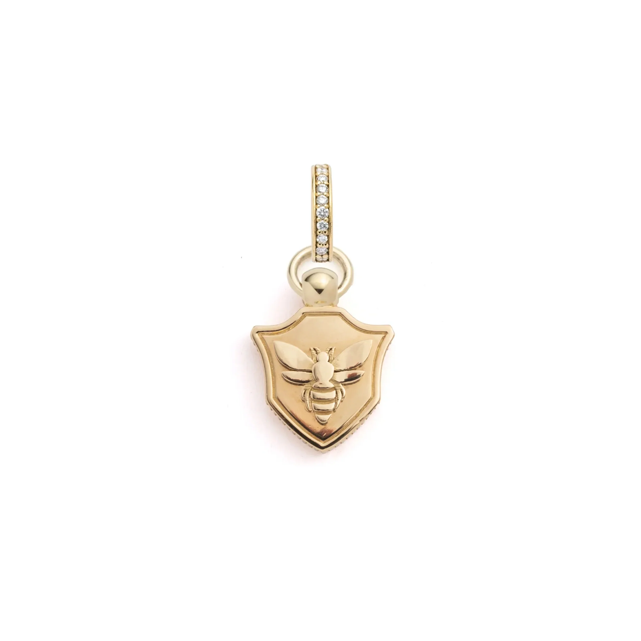 FoundRae x Every Mother Counts | Bee Miniature Crest Pendant | Yellow Gold