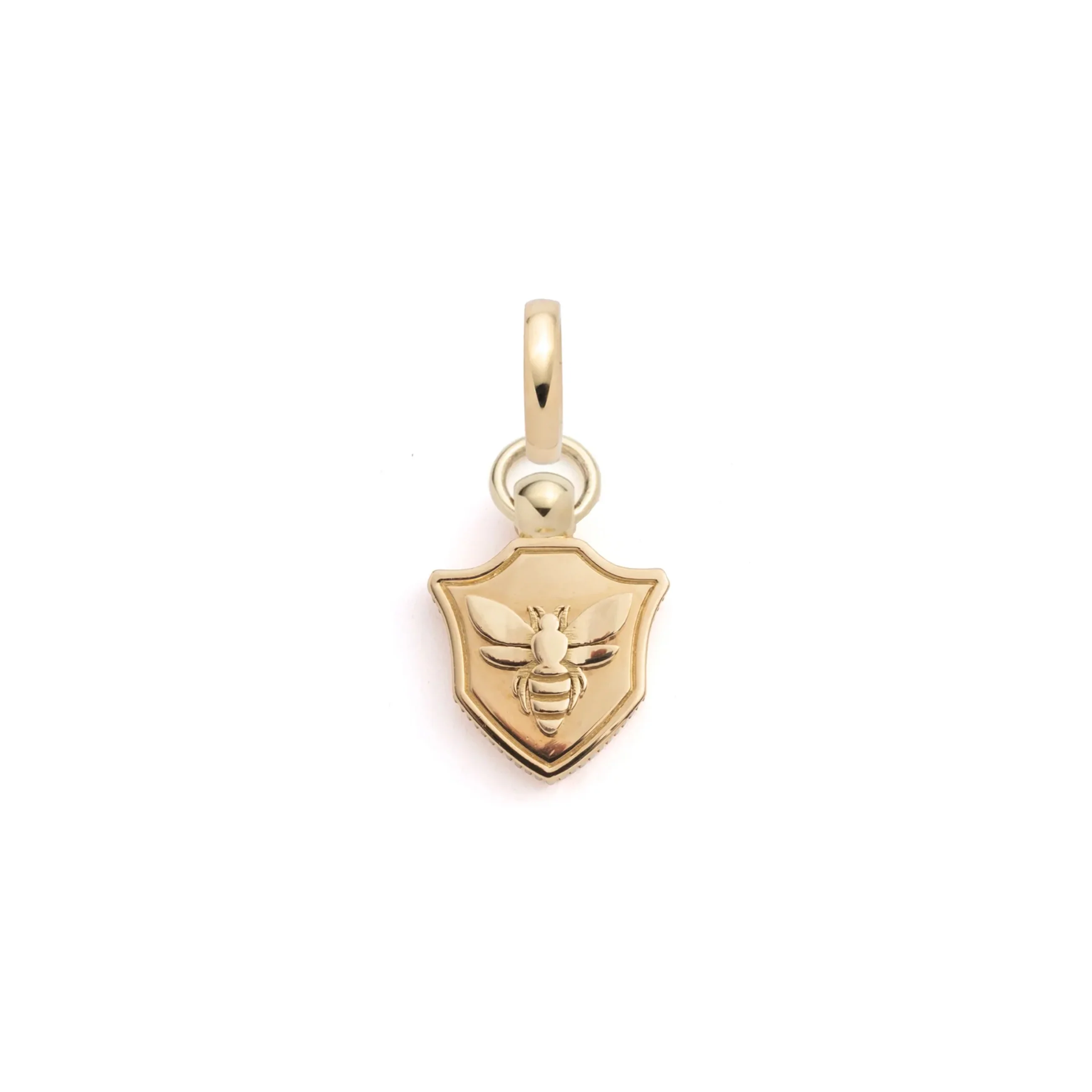 FoundRae x Every Mother Counts | Bee Miniature Crest Pendant | Yellow Gold - Image 3