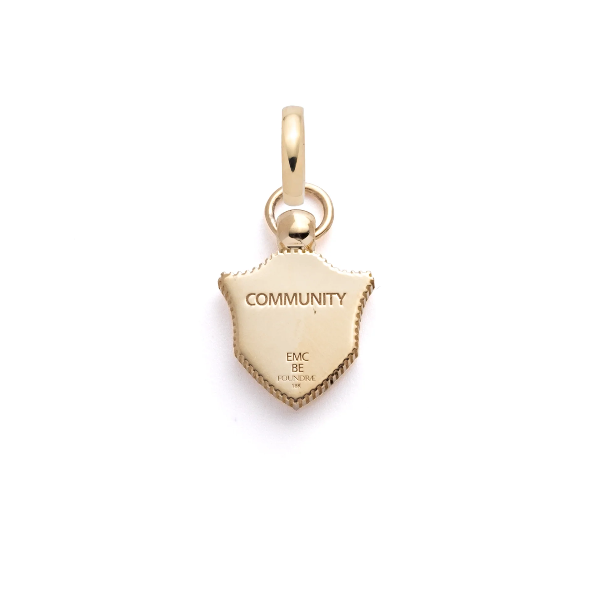 FoundRae x Every Mother Counts | Bee Miniature Crest Pendant | Yellow Gold - Image 4