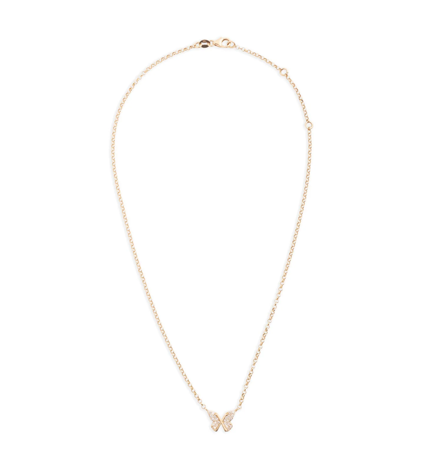 Reverie | Butterfly Small Necklace | Diamonds, Yellow Gold - Image 2