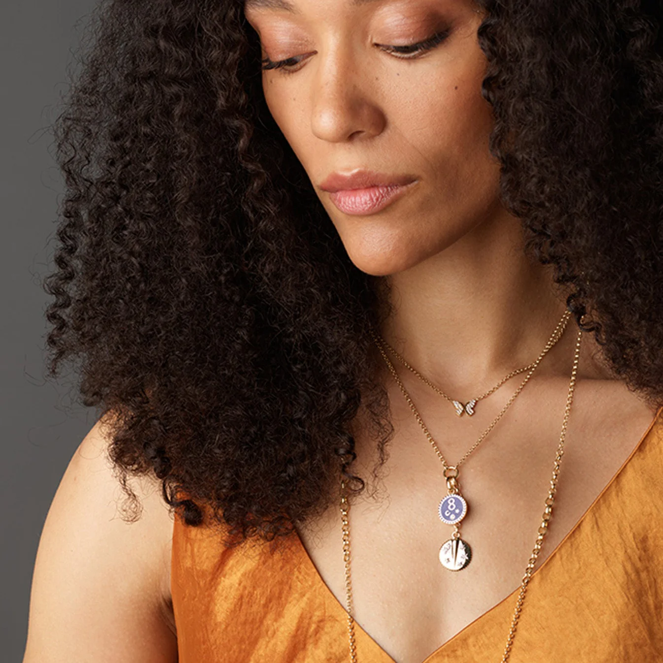 Reverie | Butterfly Small Necklace | Diamonds, Yellow Gold - Image 3