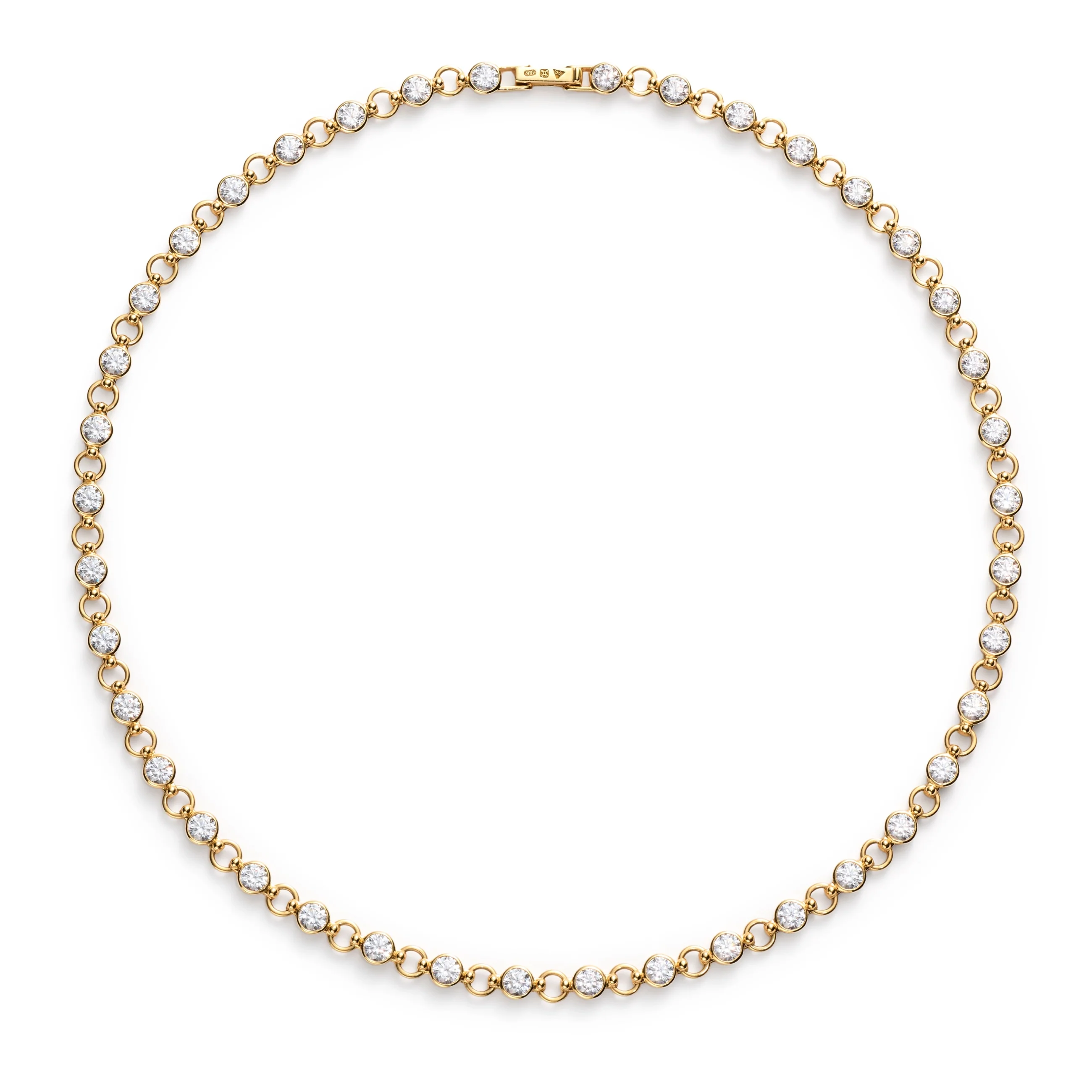 Rivière | Rivière Link Necklace | Diamonds, Yellow Gold - Image 3