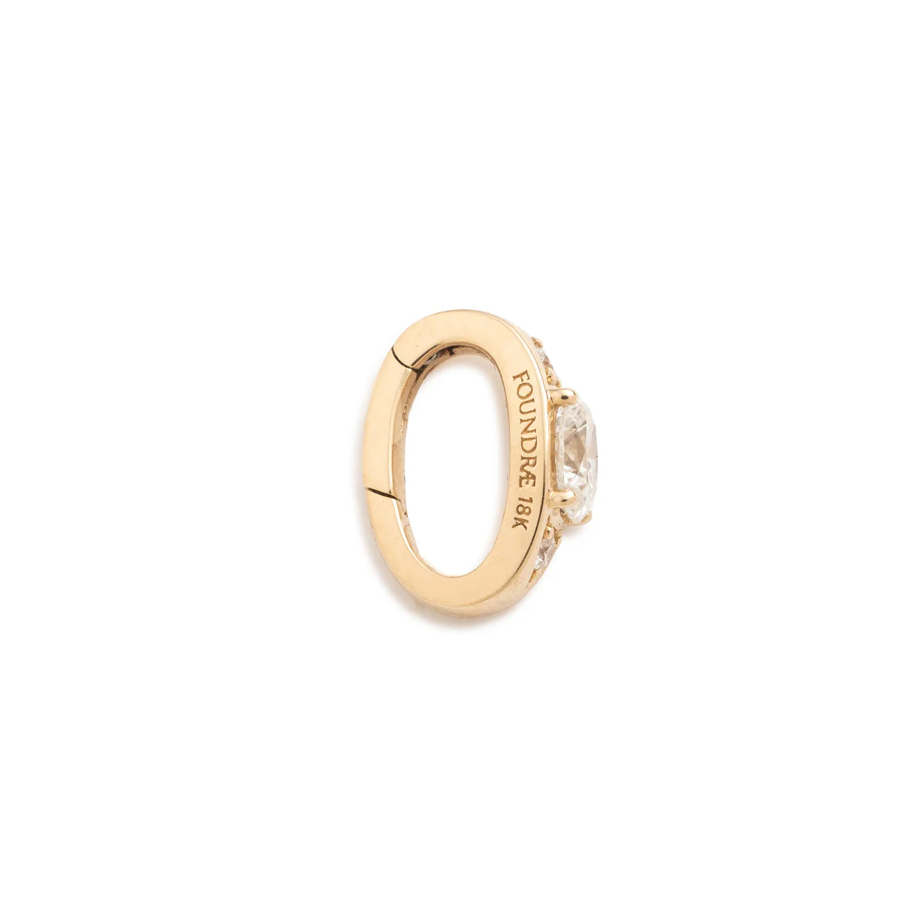 Necklace Connector | Prong-Set Diamond Annex Link | Diamonds, Yellow Gold - Image 3