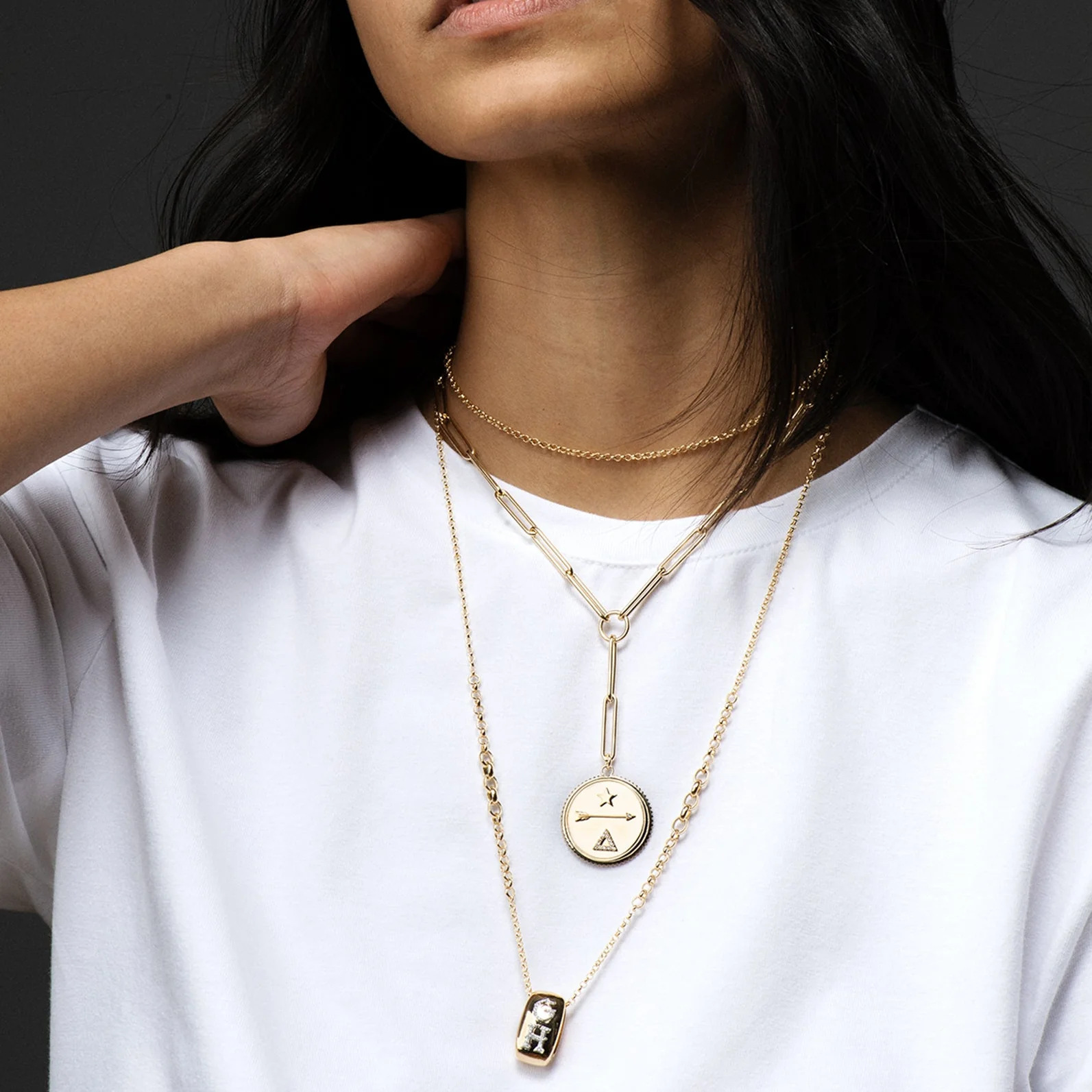Dream | Large Clip Extension Necklace | Diamonds, Yellow Gold - Image 3