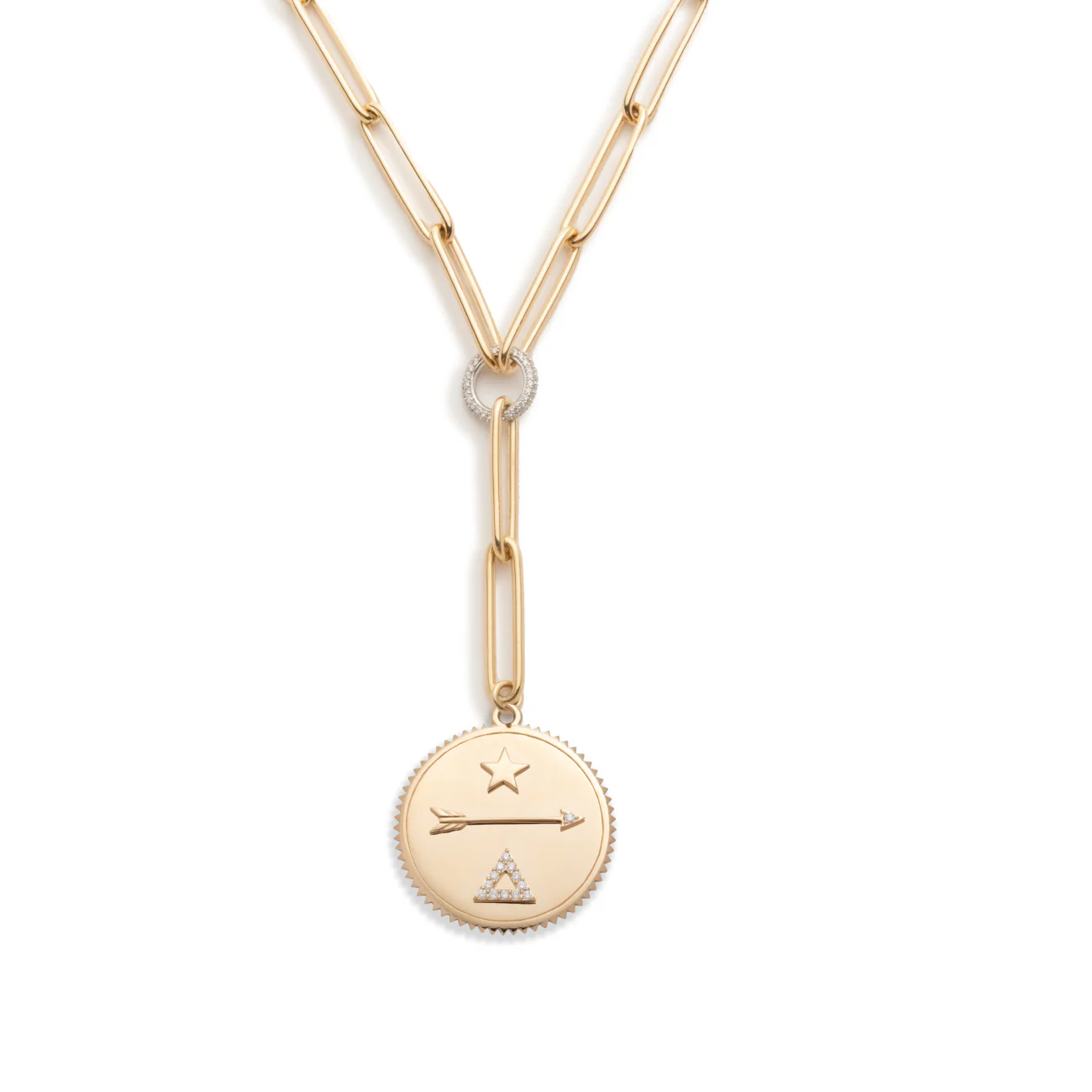 Dream | Large Clip Extension Necklace | Diamonds, Yellow Gold - Image 4