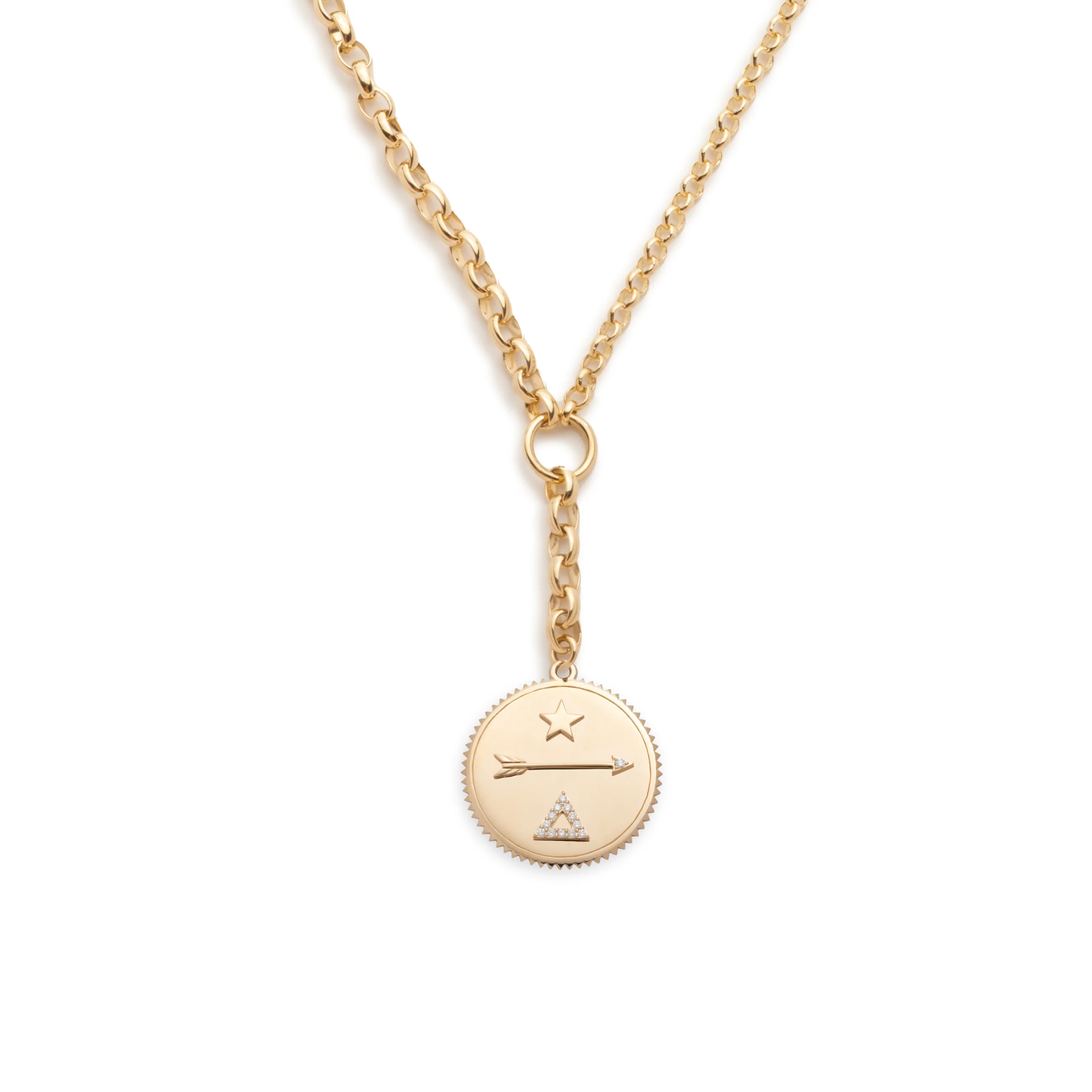 Dream | Heavy Mixed Belcher Extension Necklace | Diamonds, Yellow Gold