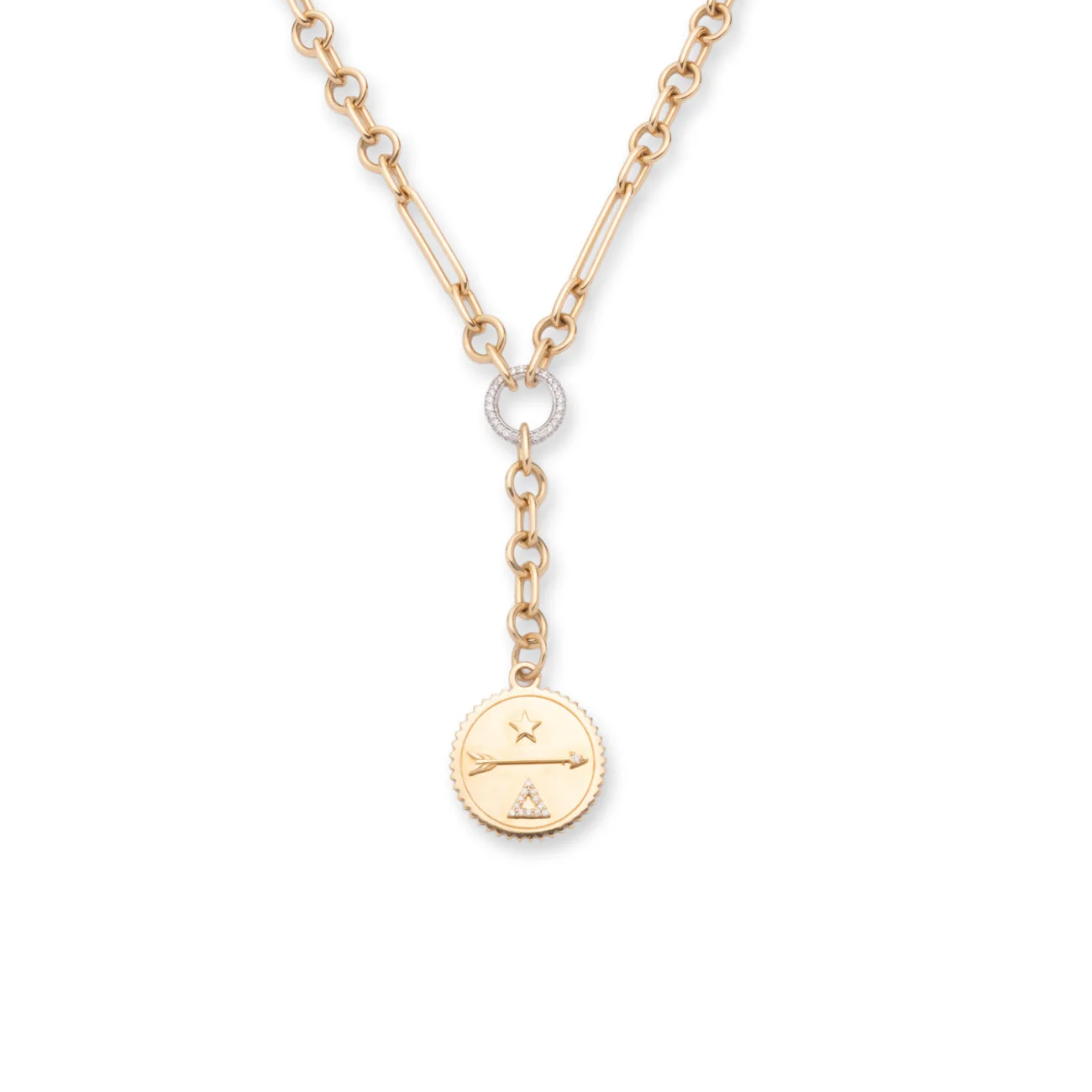 Dream | Small Mixed Clip Extension Necklace | Diamonds, Yellow Gold - Image 4