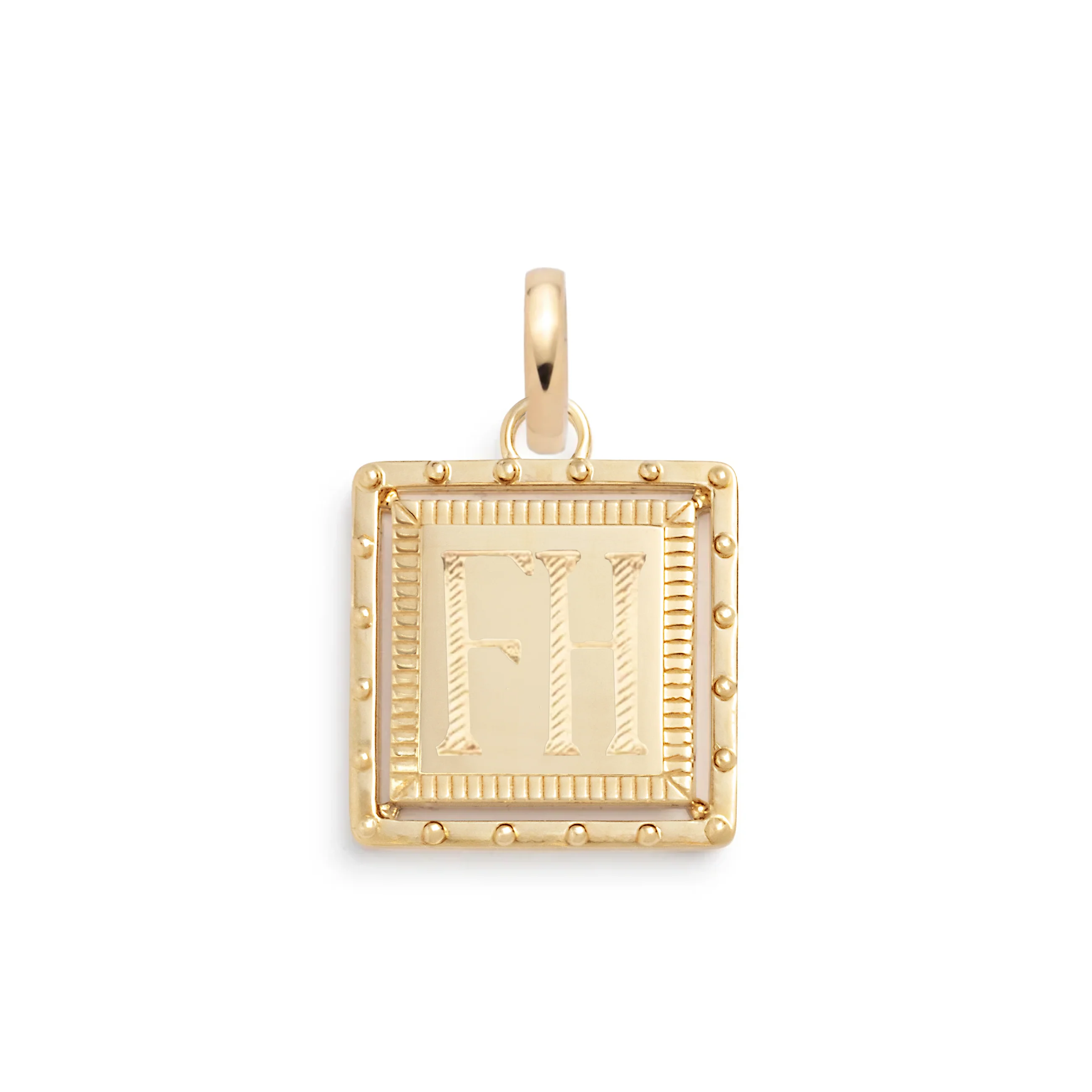 Personalized - True Love | Engravable Lovestruck Pierced Baby Pendant | Yellow Gold