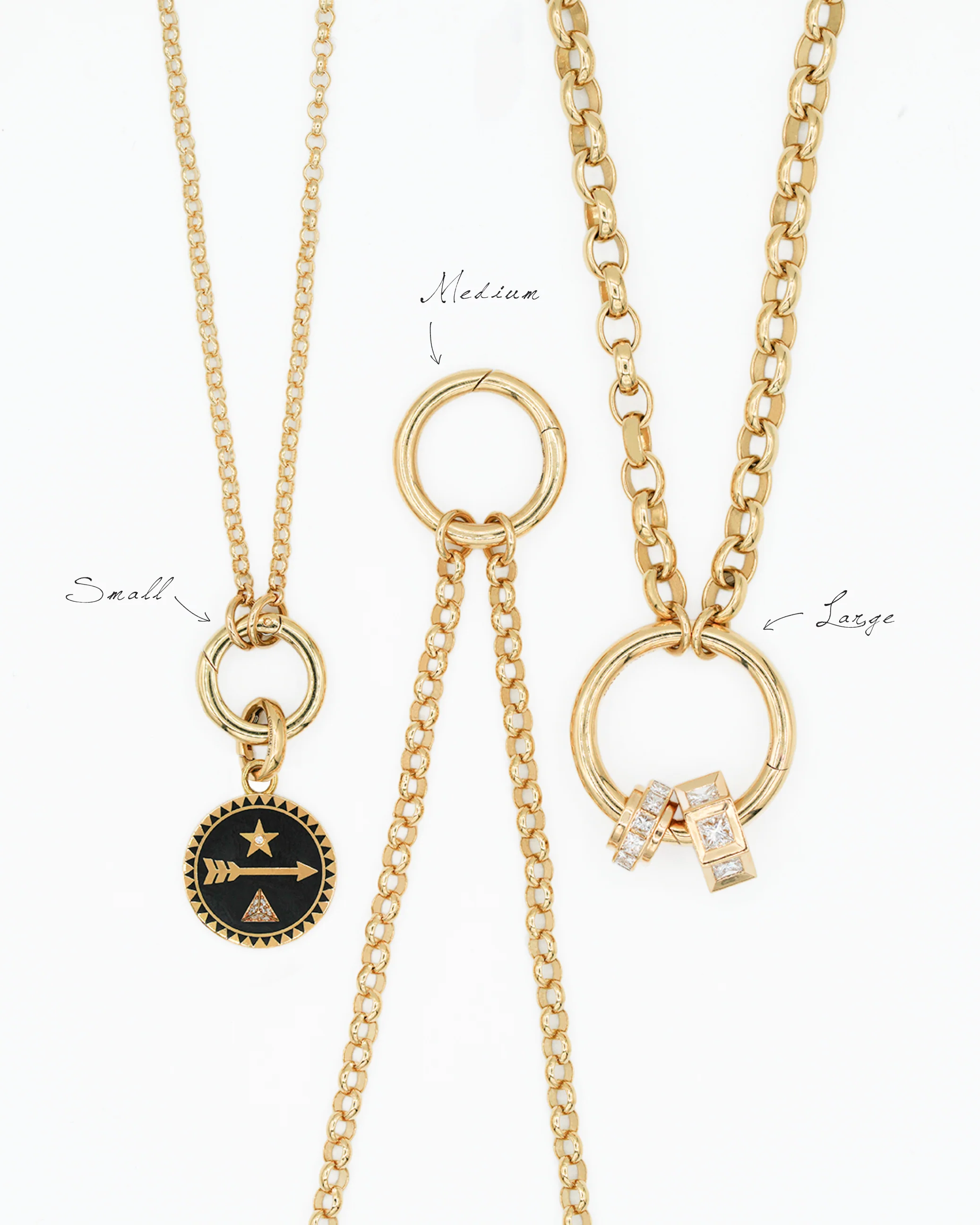 Clip | Large Clip Open Chain with Medium Annex Link | Yellow Gold - Image 4