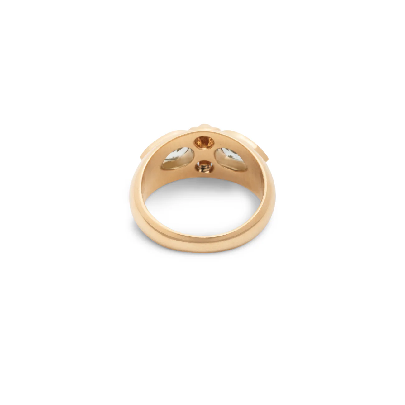 True Love | Forever & Always a Pair Gemstone Ring | Aquamarine, Yellow Gold - Image 4