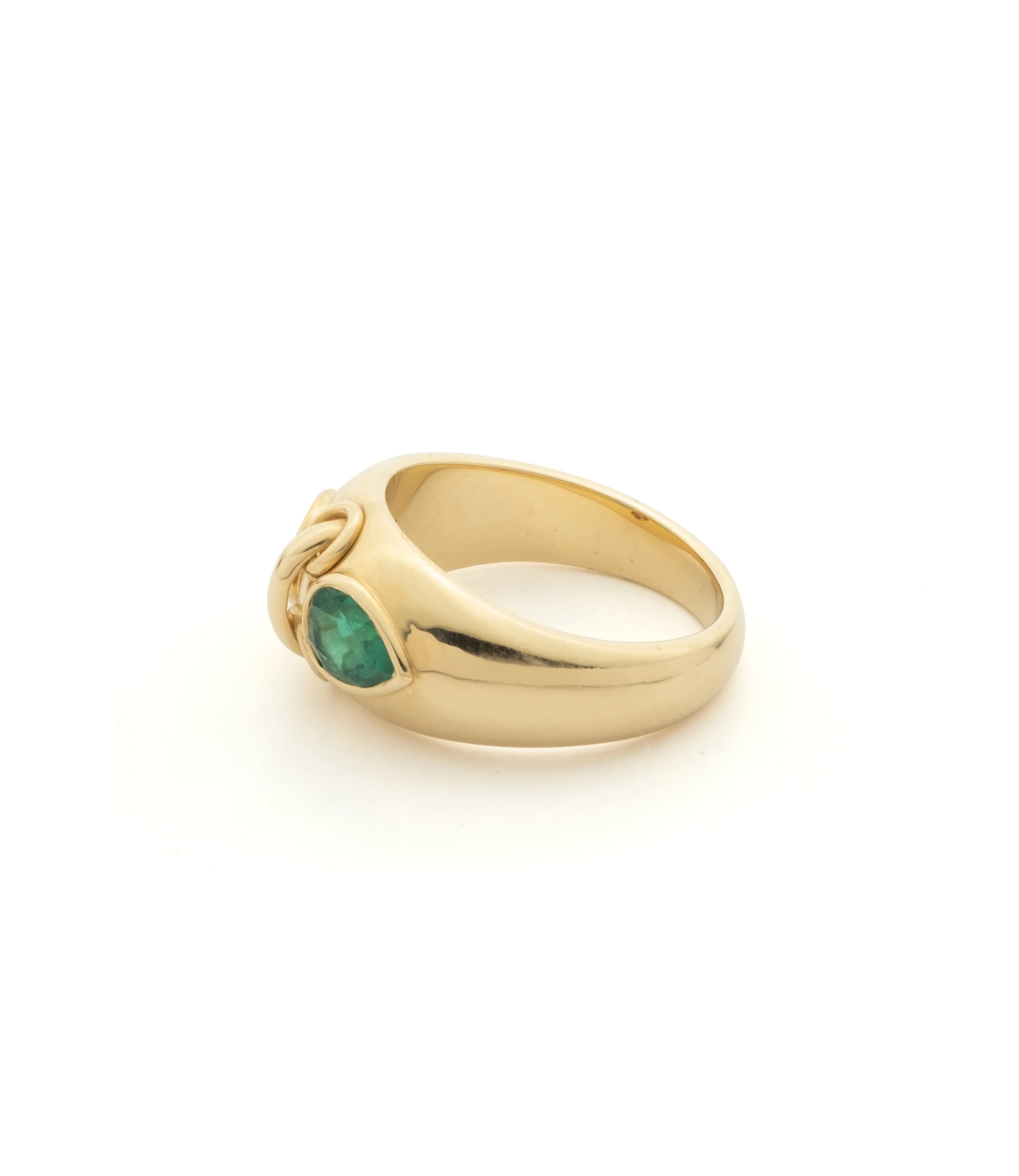 True Love | Forever & Always a Pair Gemstone Ring | Emerald, Yellow Gold - Image 5