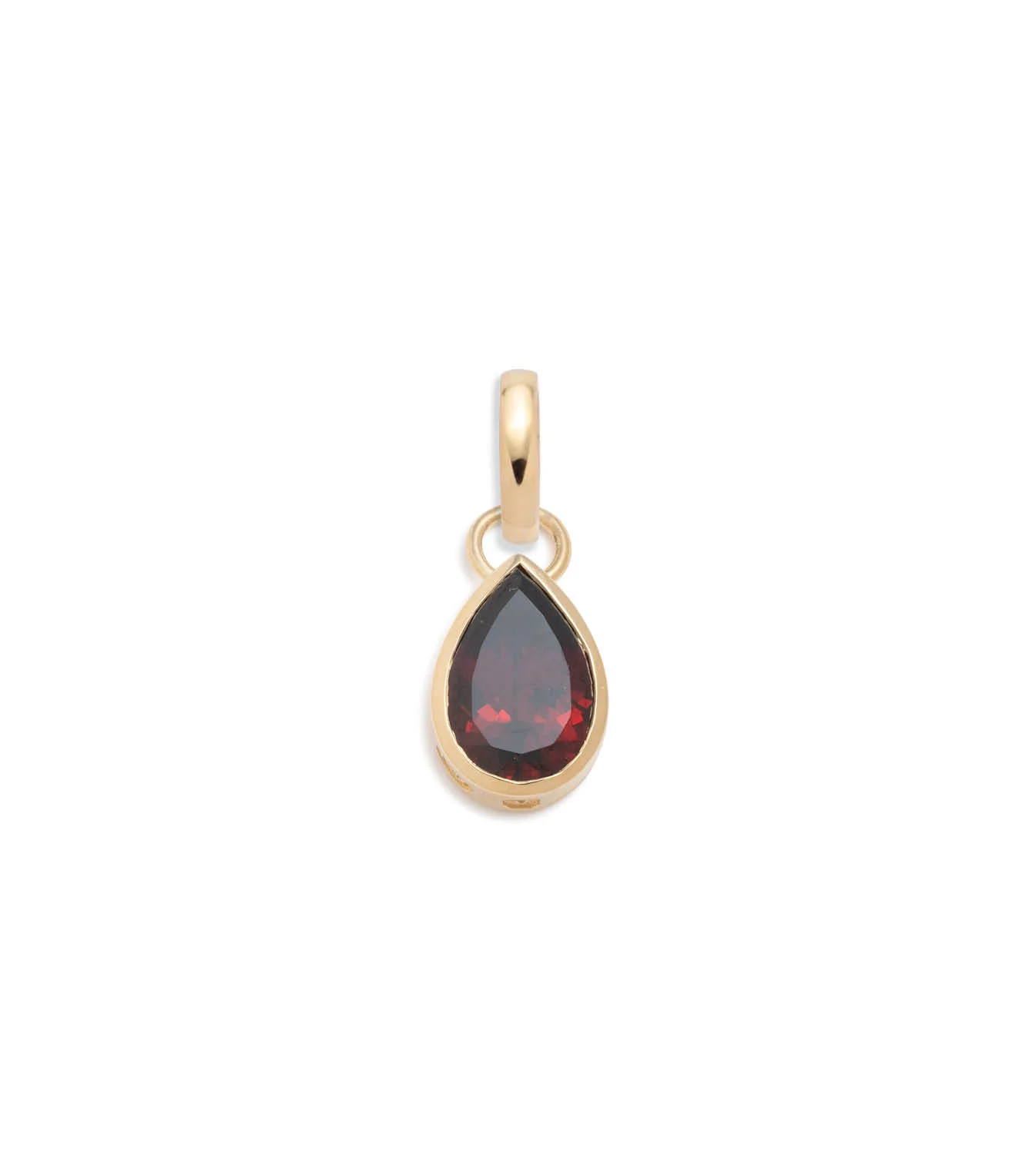 True Love | Forever & Always a Pair Pear Pendant | Garnet, Yellow Gold - Image 6