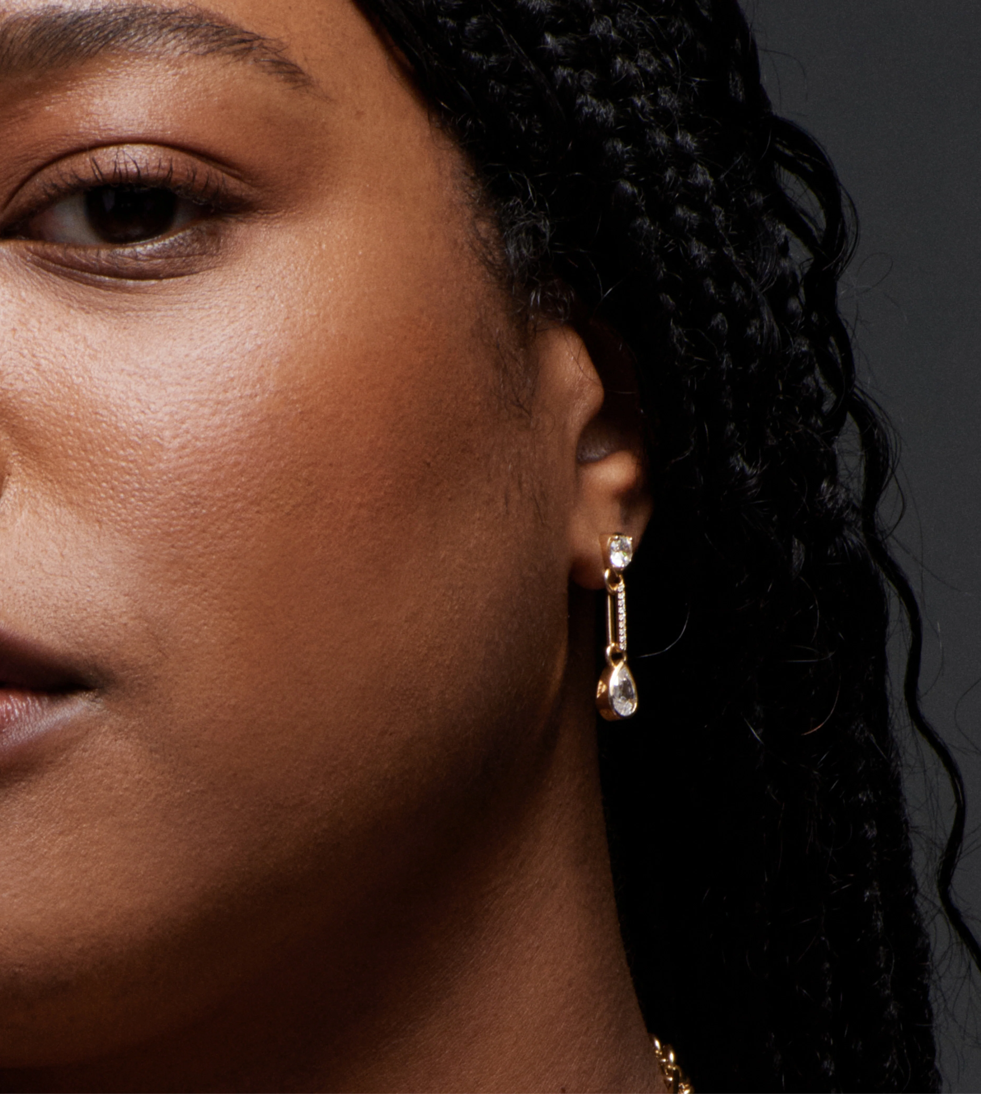 True Love | Forever & Always a Pair Linear Drop Earring | Diamonds, Yellow Gold - Image 4