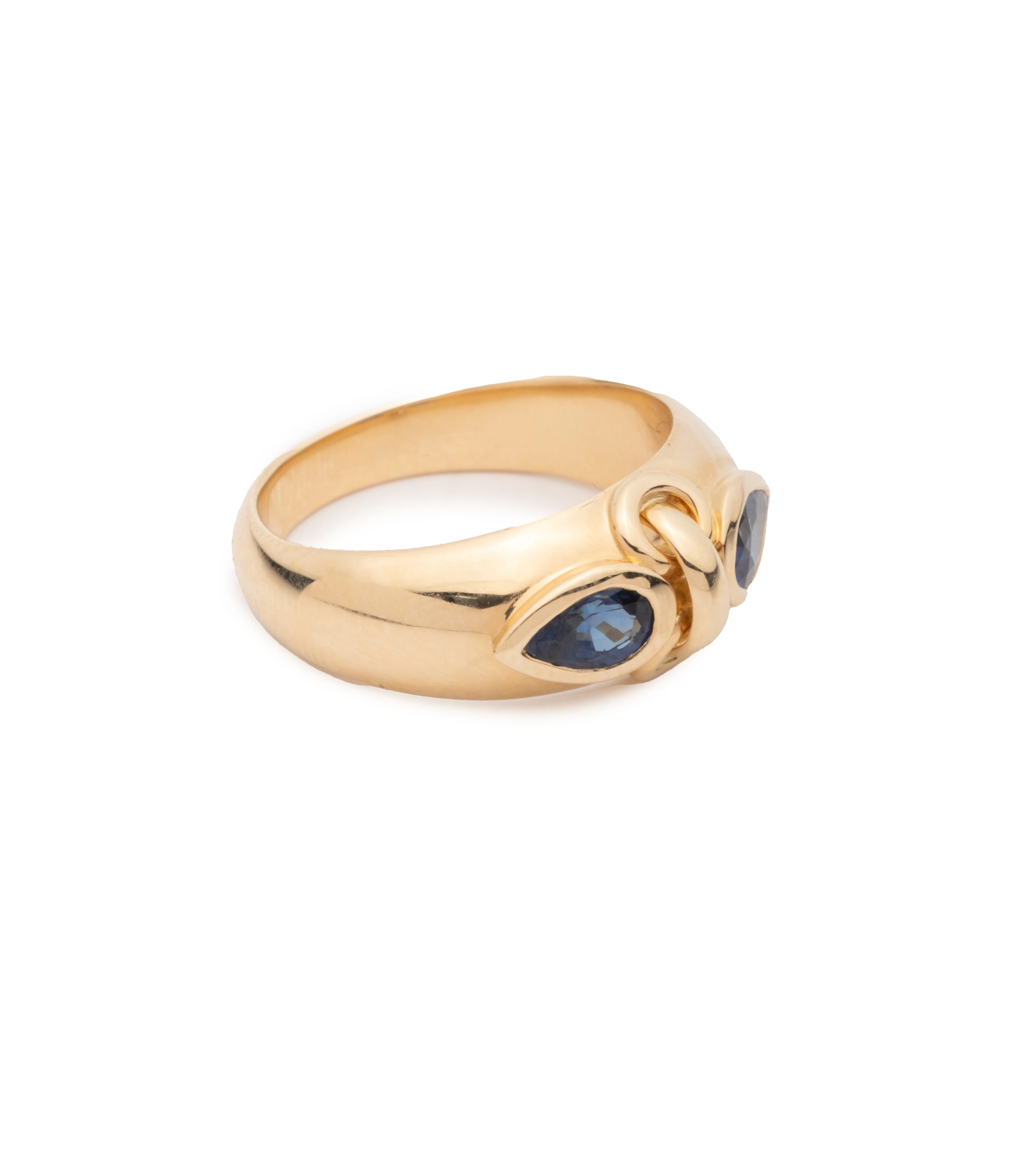 True Love | Forever & Always a Pair Gemstone Ring | Blue Sapphire, Yellow Gold - Image 6