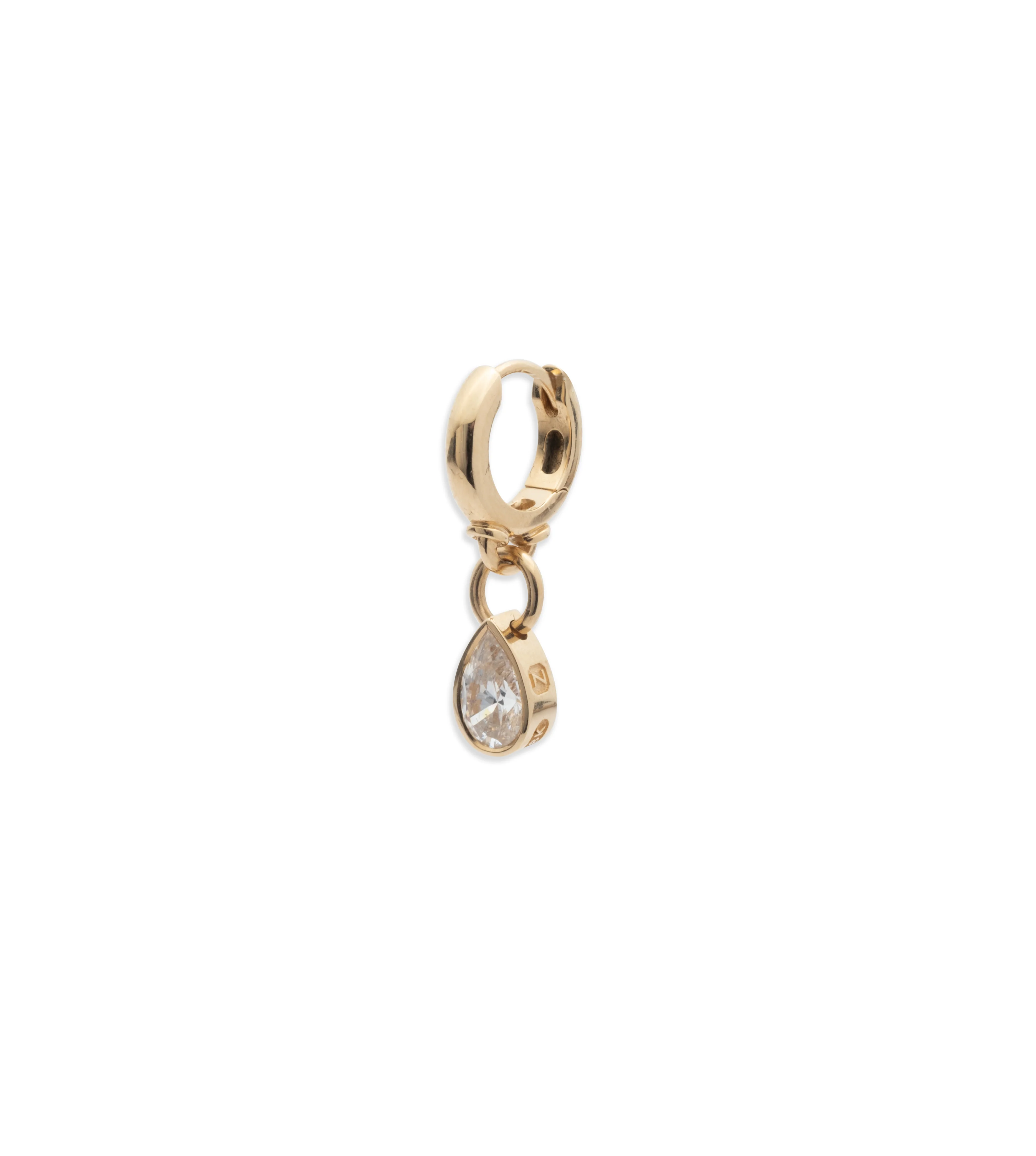 True Love | Forever & Always a Pair Hoop Earring | Diamond, Yellow Gold - Image 2
