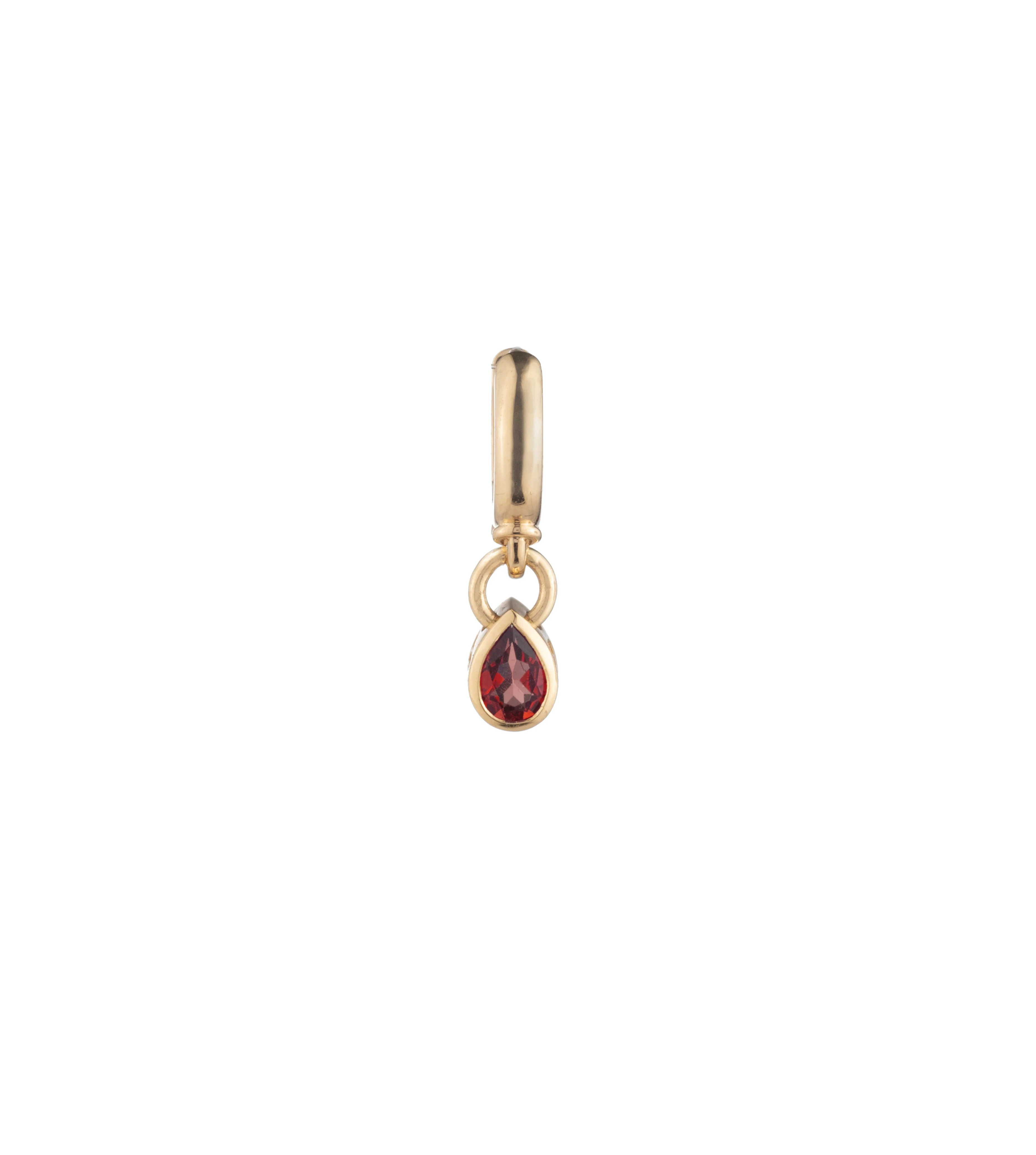 True Love | Forever & Always a Pair Hoop Earring | Ruby, Yellow Gold