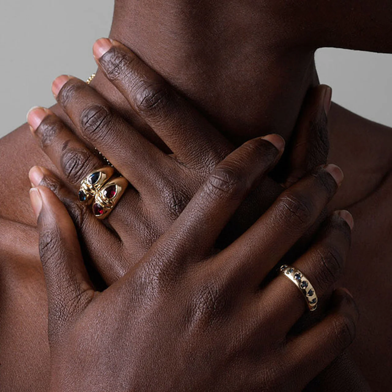 True Love | Forever & Always a Pair Gemstone Band | Sapphire, Yellow Gold - Image 4
