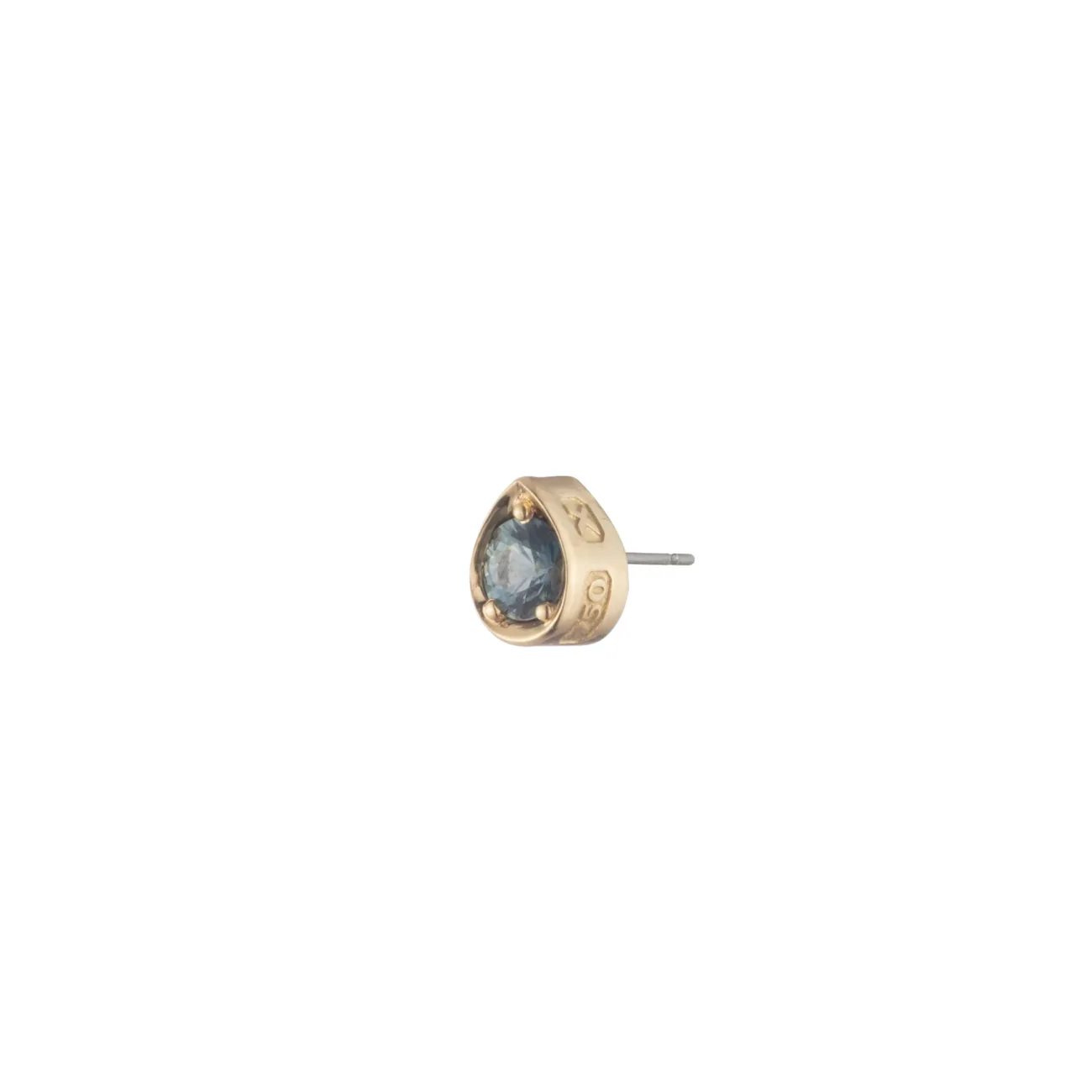 True Love | Forever & Always a Pair Gemstone Stud 0.2ct | Teal Sapphire, Yellow Gold