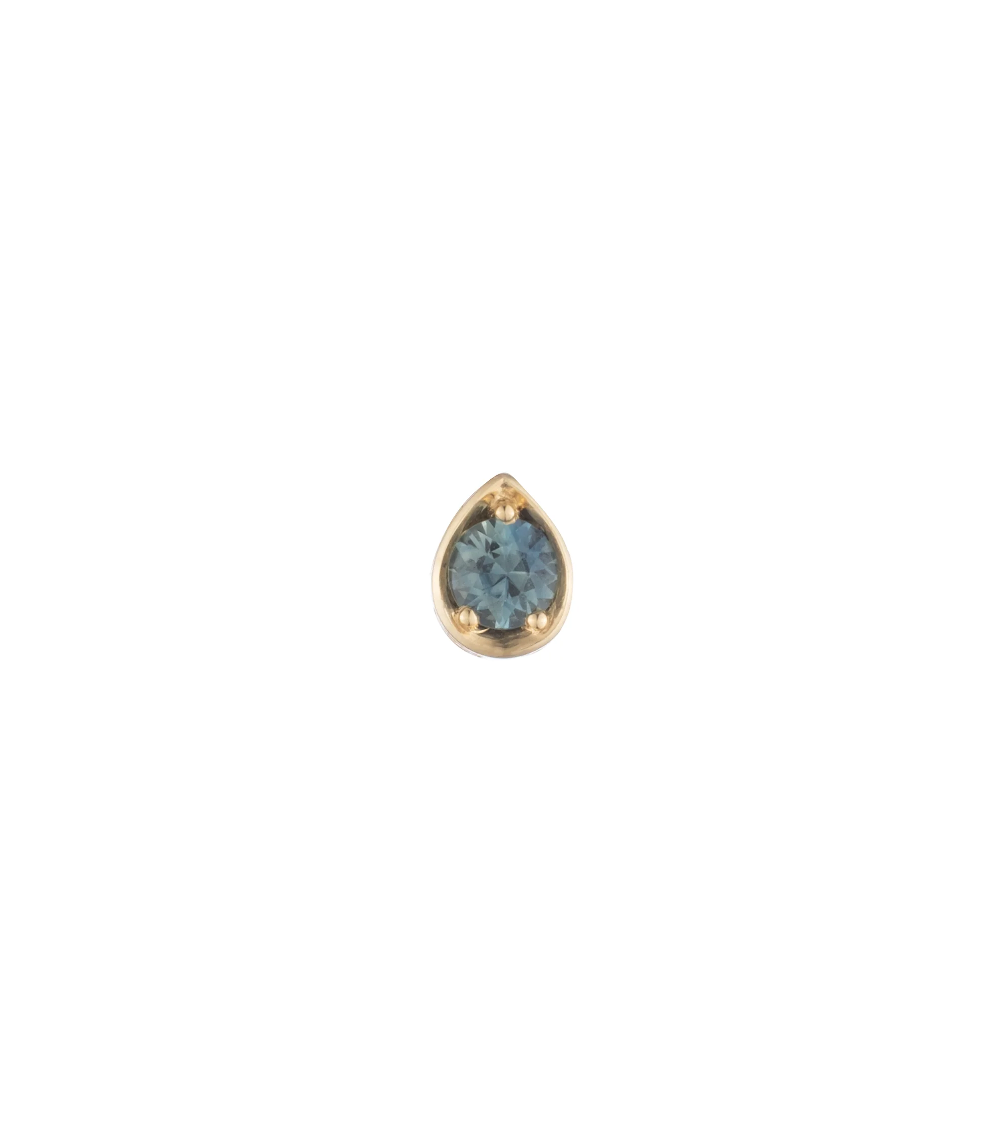 True Love | Forever & Always a Pair Gemstone Stud 0.2ct | Teal Sapphire, Yellow Gold - Image 3