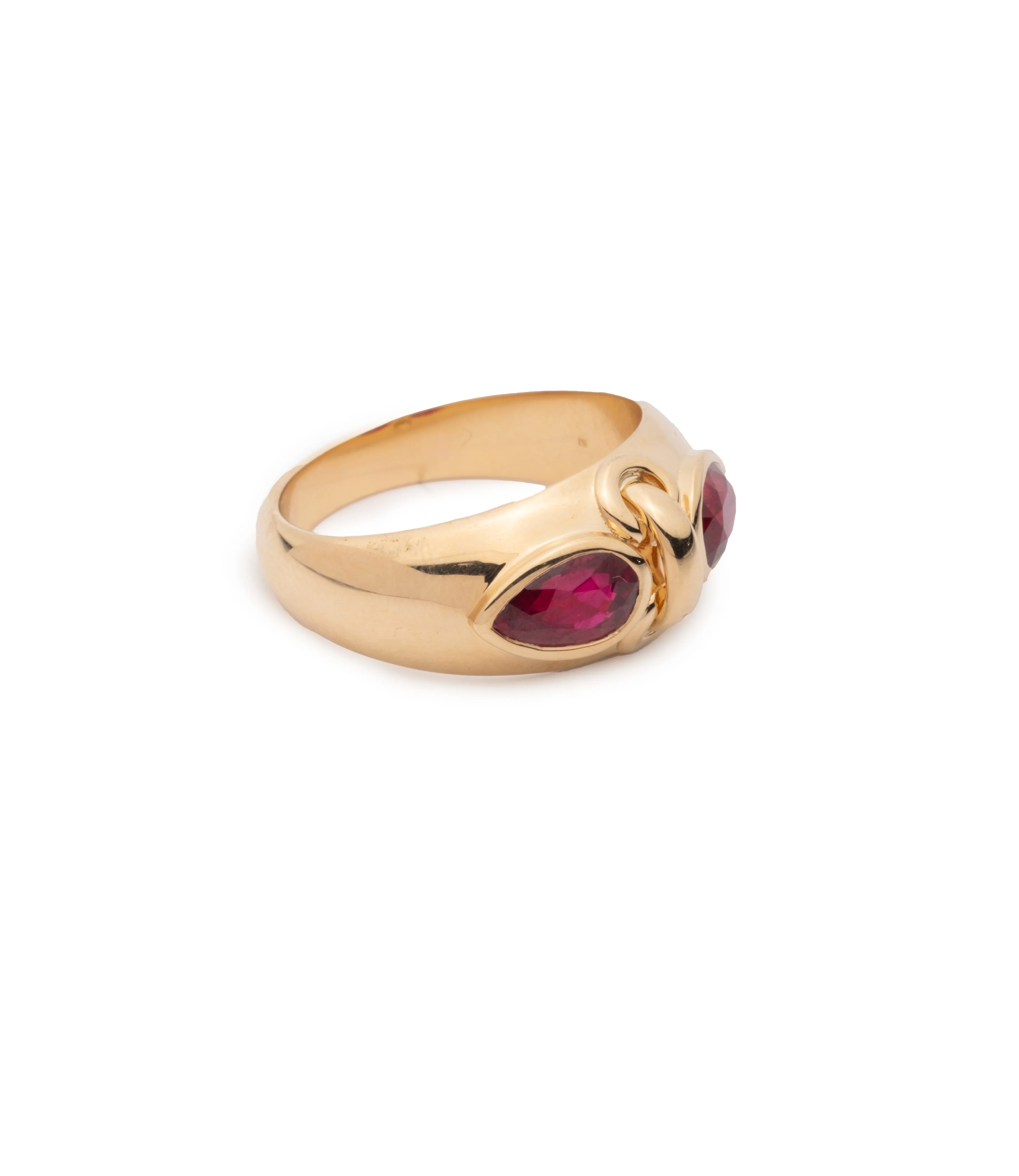 True Love | Forever & Always a Pair Gemstone Ring | Ruby, Yellow Gold - Image 5