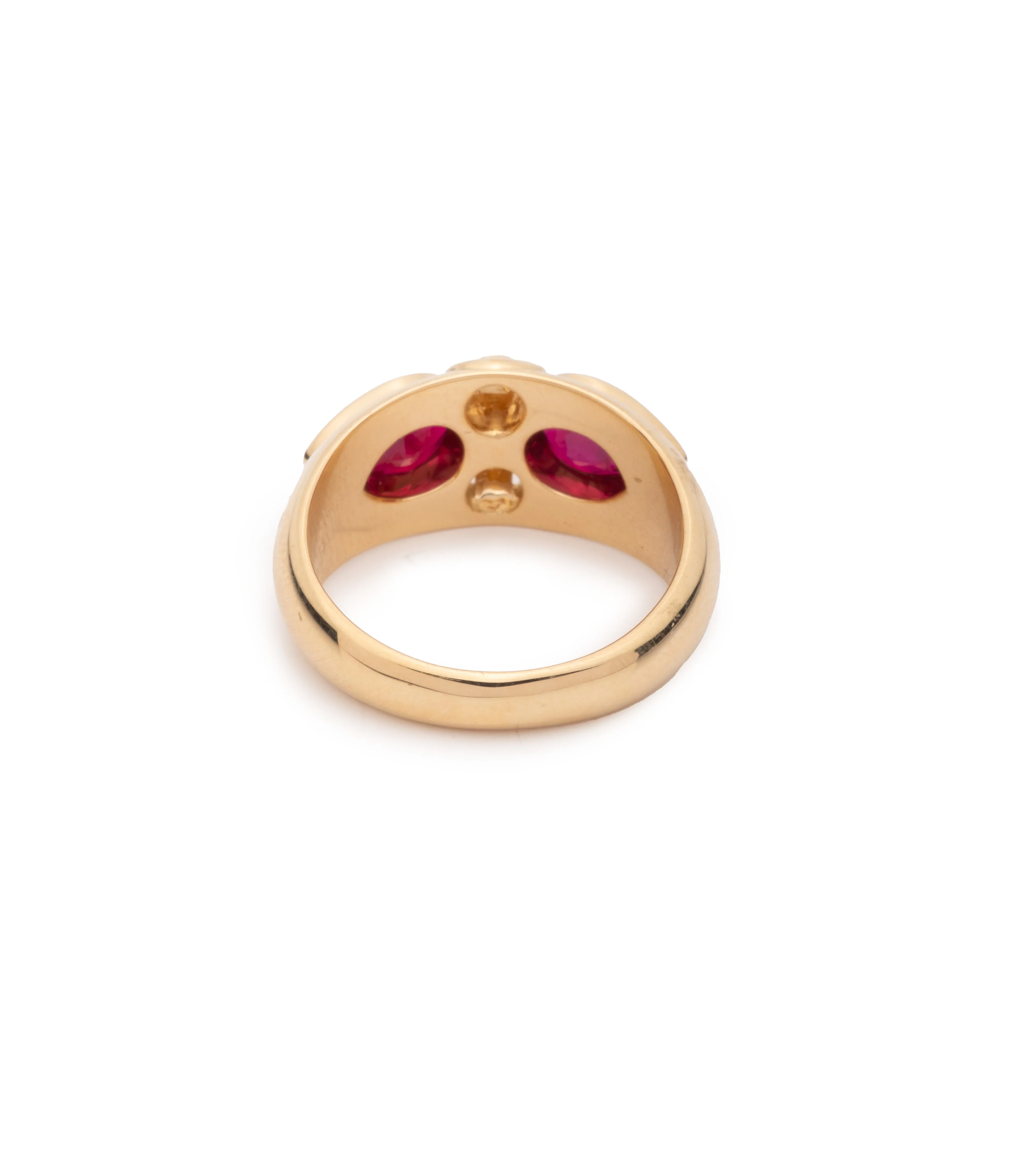 True Love | Forever & Always a Pair Gemstone Ring | Ruby, Yellow Gold - Image 6