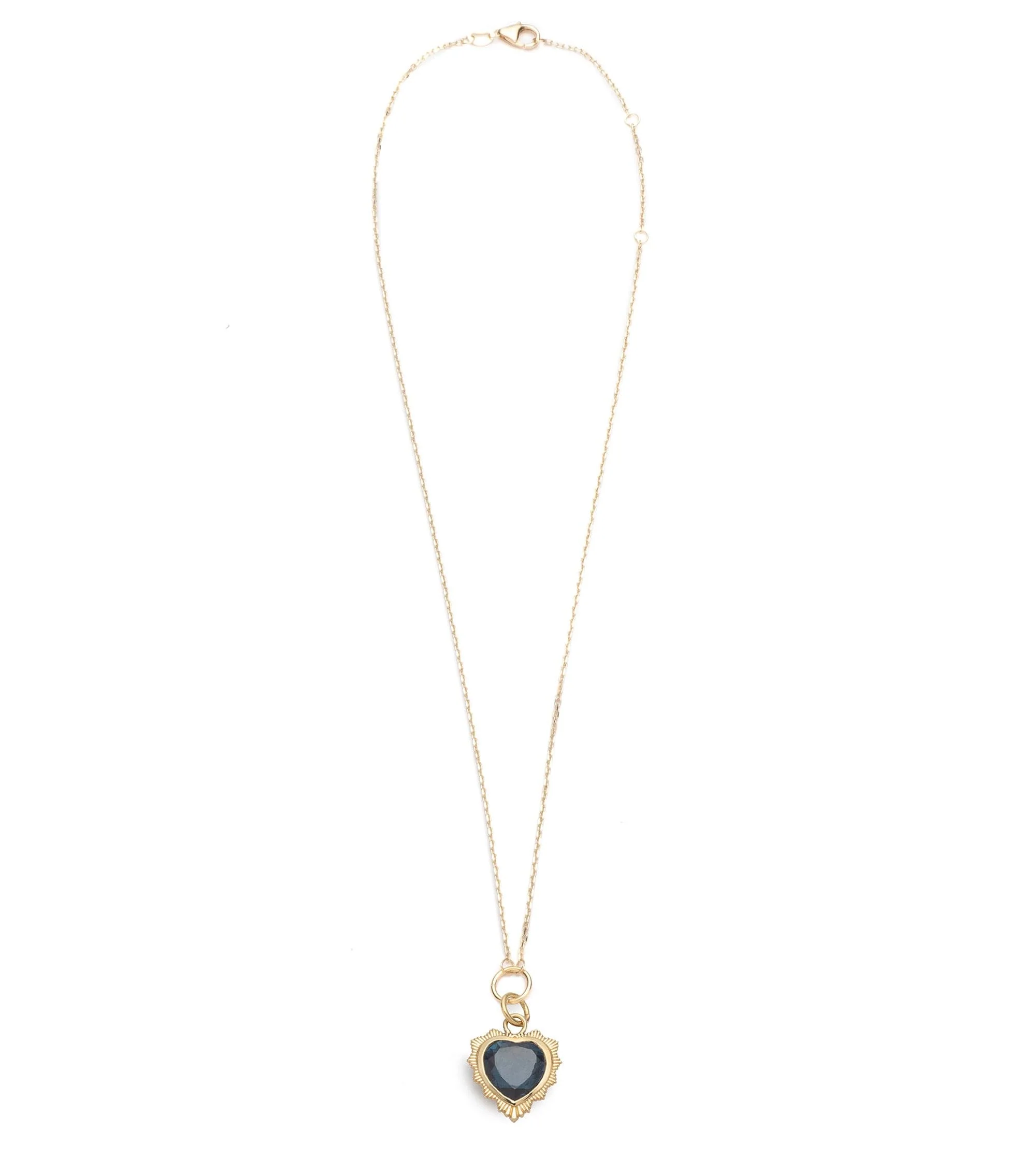 True Love | Gemstone Heart Thread Necklace | Gemstone, Yellow Gold - Image 3