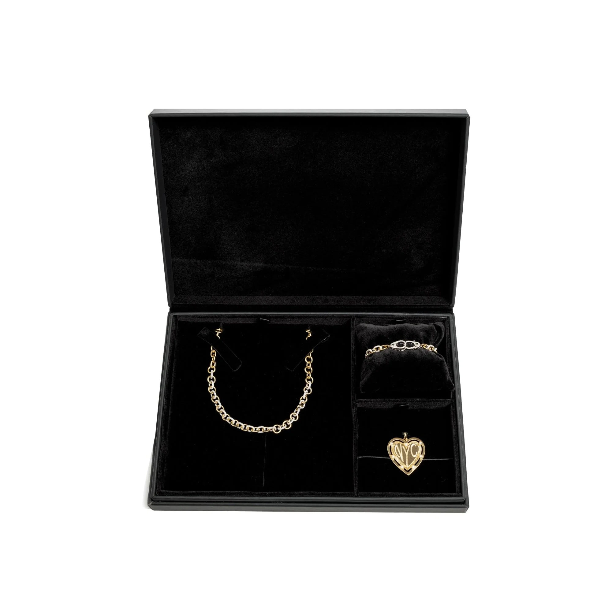 True Love | Engravable Heart Wrapped in Love Gift Set | Diamonds, Mixed Gold - Image 4