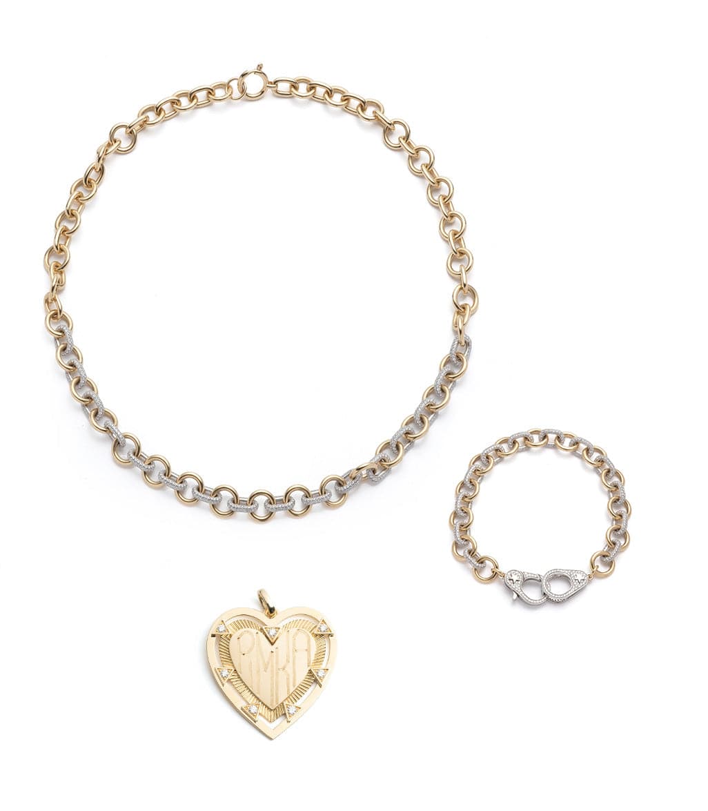 True Love | Engravable Heart Wrapped in Love Gift Set | Diamonds, Mixed Gold - Image 6