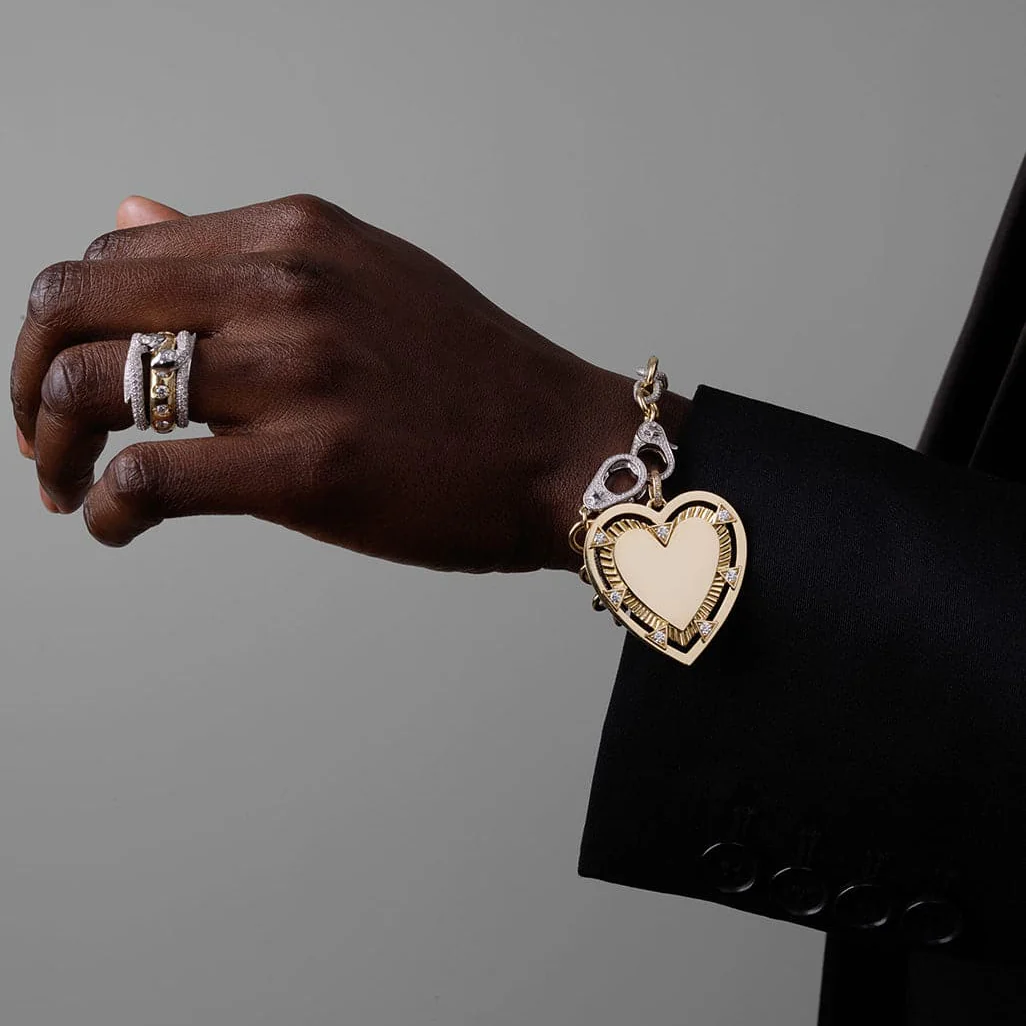 True Love | Engravable Heart Wrapped in Love Gift Set | Diamonds, Mixed Gold - Image 8