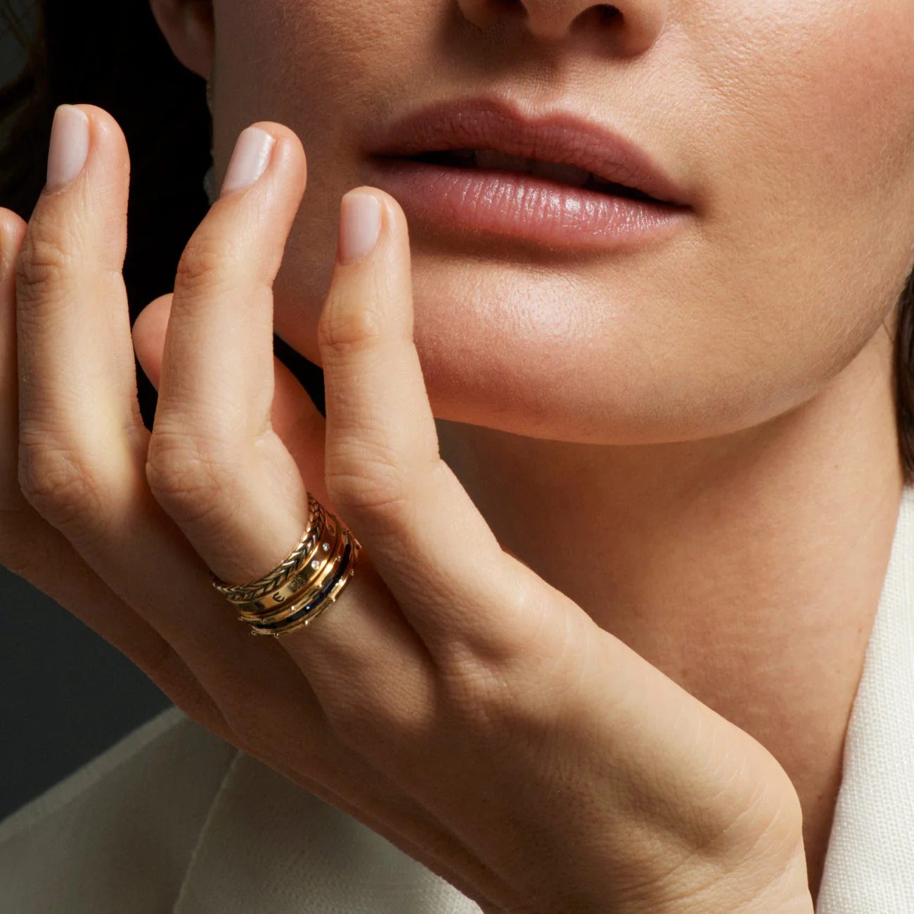 Infinite Gratitude | Semper Gratus Braided Wheat Band | Diamonds, Yellow Gold - Image 2