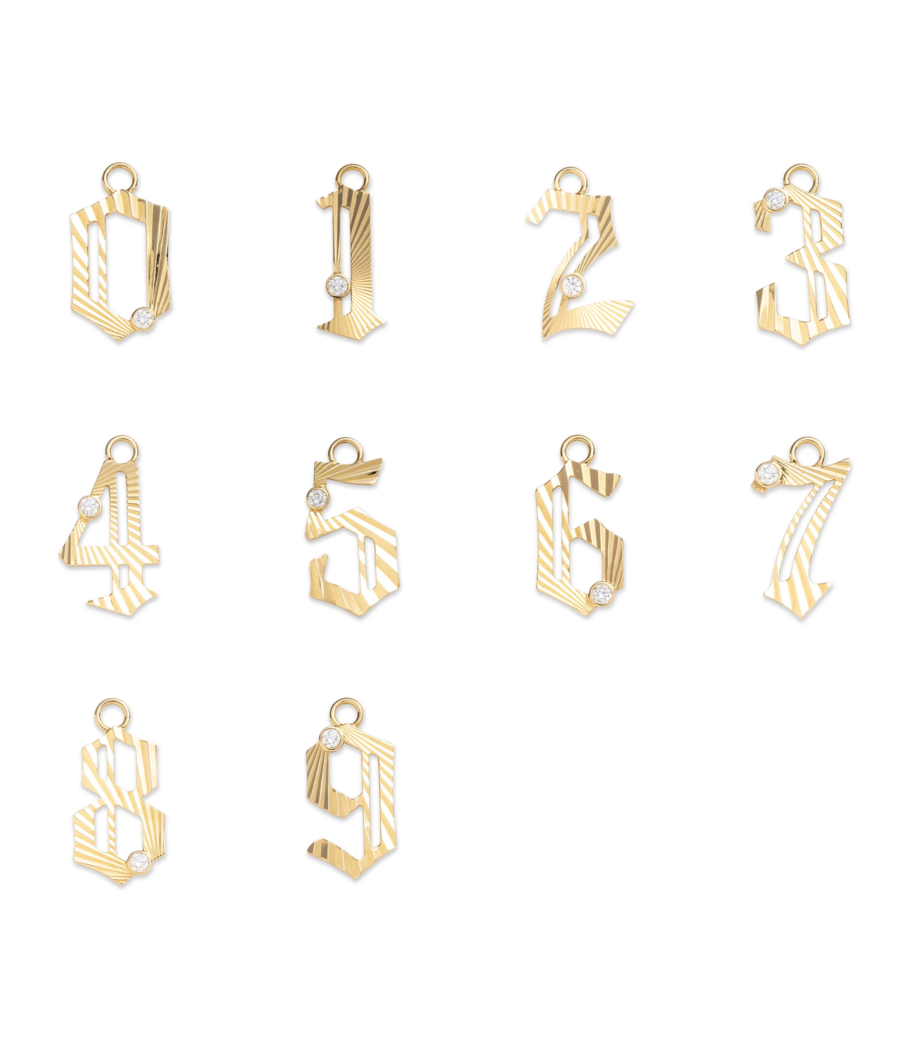 Personalized - Foundation | Number Medium Pendant | Diamond, Yellow Gold - Image 5