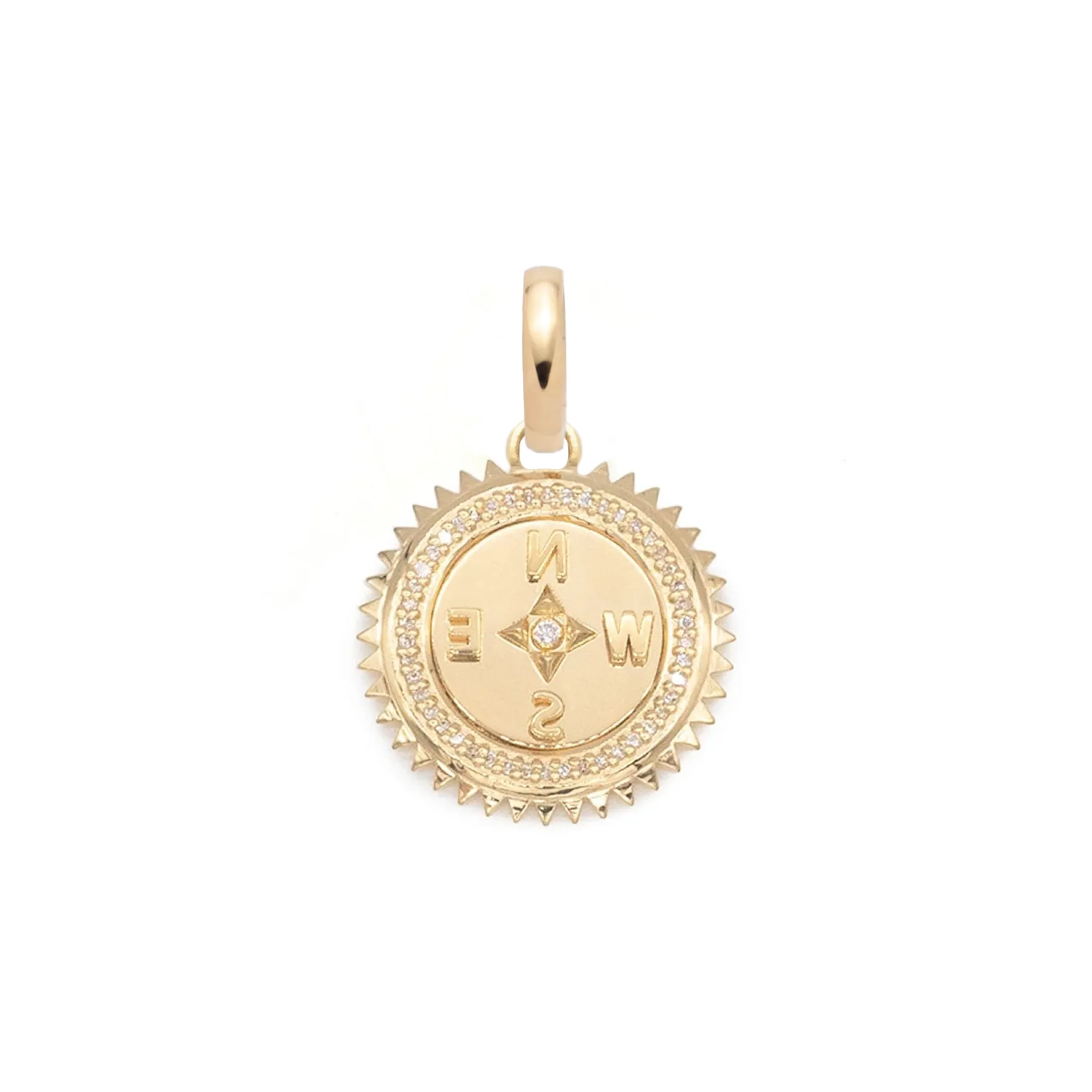 Internal Compass | Baby Medallion | Diamonds, Gold