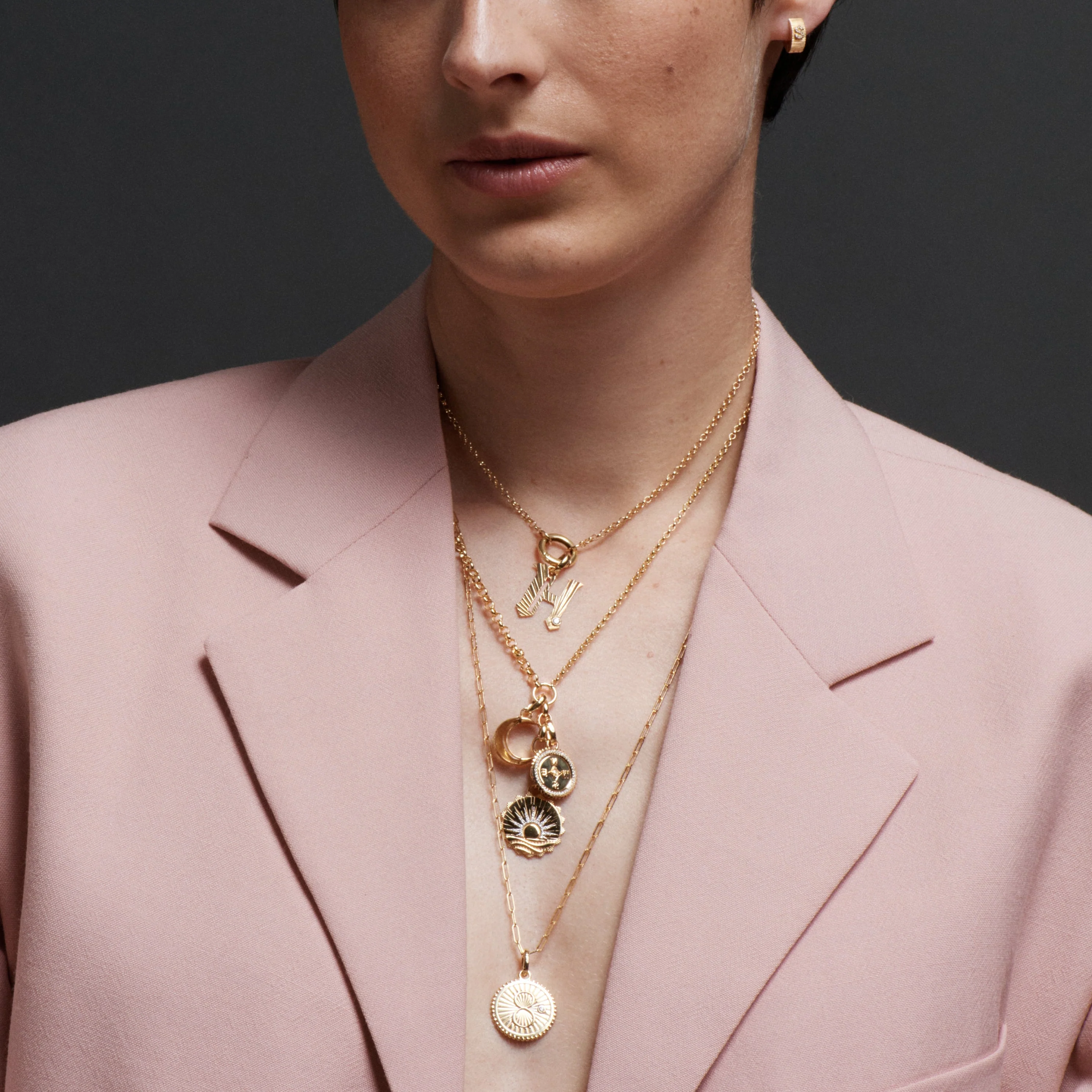 Internal Compass | Baby Medallion | Diamonds, Gold - Image 2